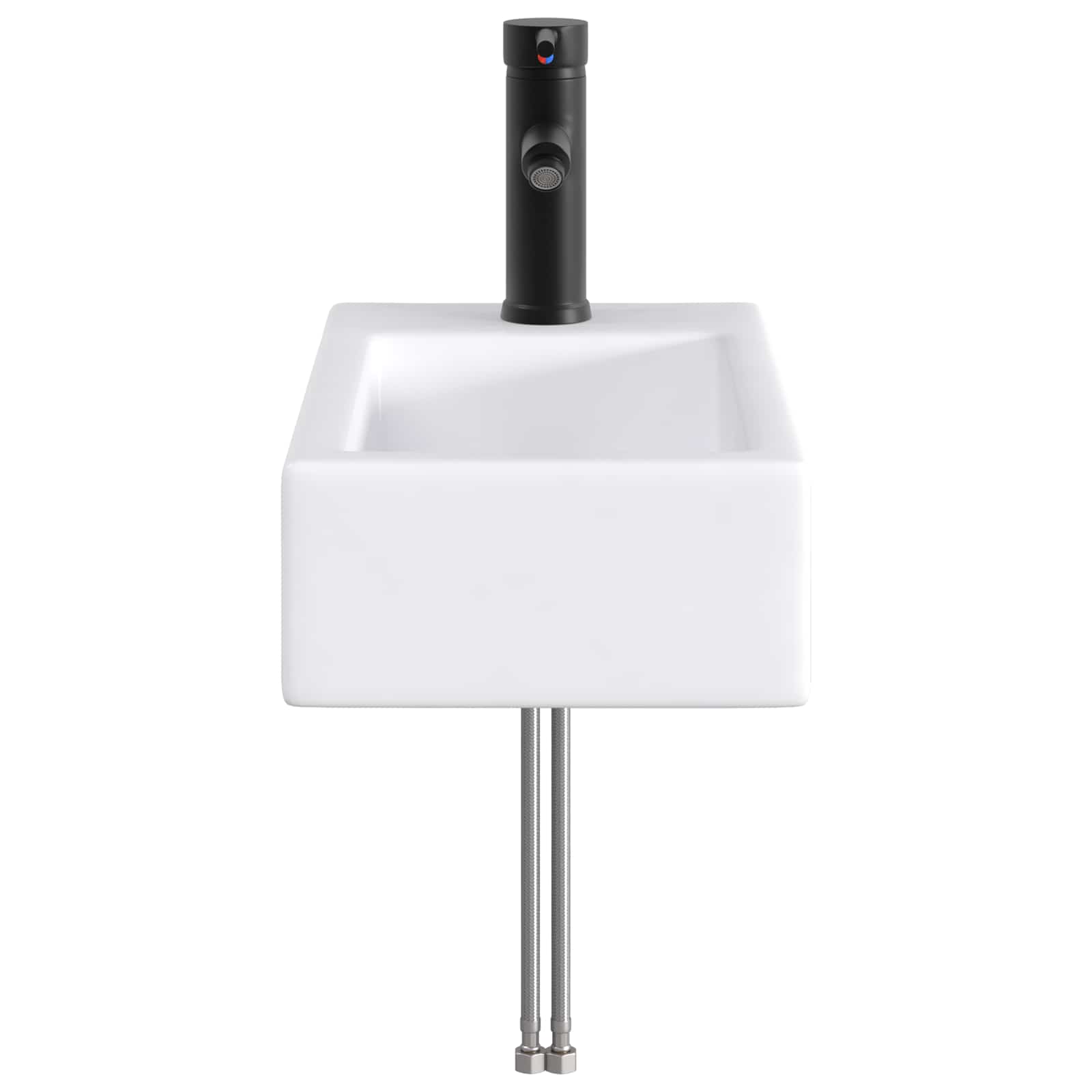 Waschbecken fürs Badezimmer Matt Schwarz 45,5 x 25,5 x 13 cm