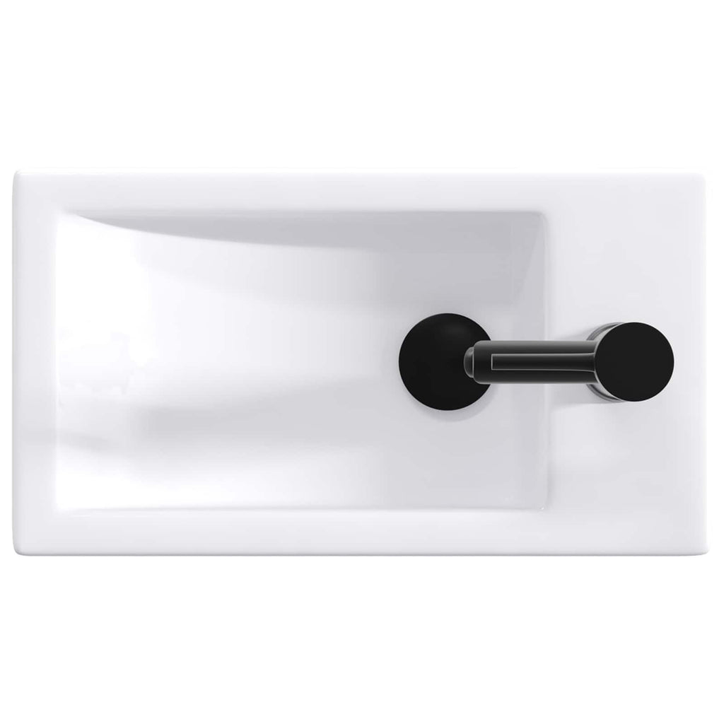Waschbecken fürs Badezimmer Matt Schwarz 45,5 x 25,5 x 13 cm