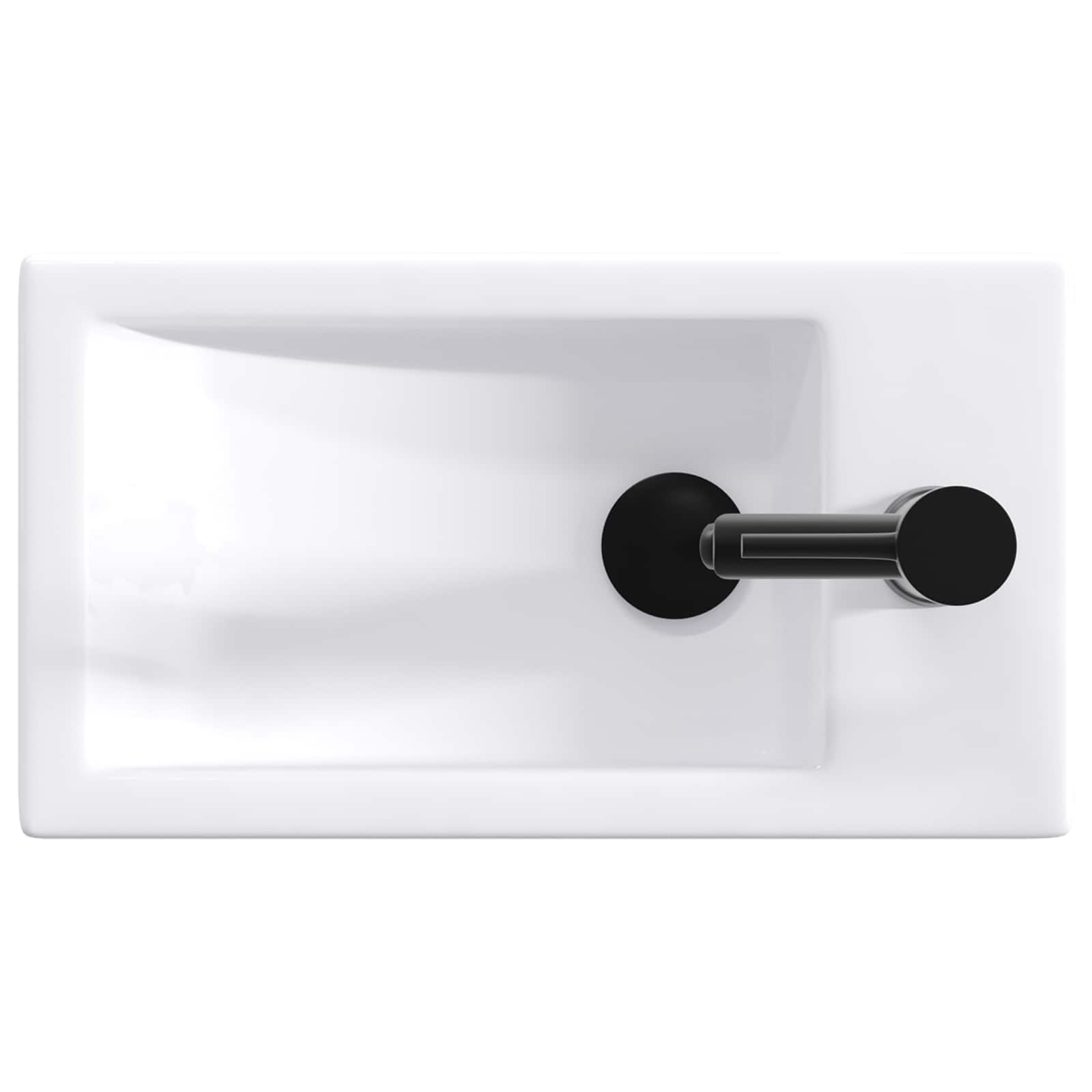 Waschbecken fürs Badezimmer Matt Schwarz 45,5 x 25,5 x 13 cm