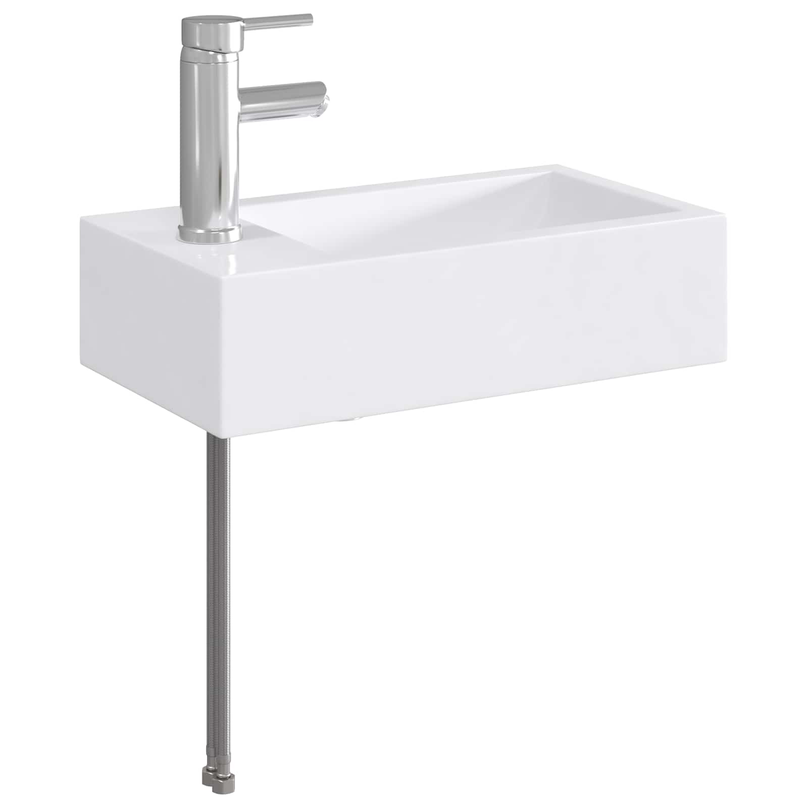 Waschbecken fürs Badezimmer Chrom 45,5 x 25,5 x 13 cm Metall