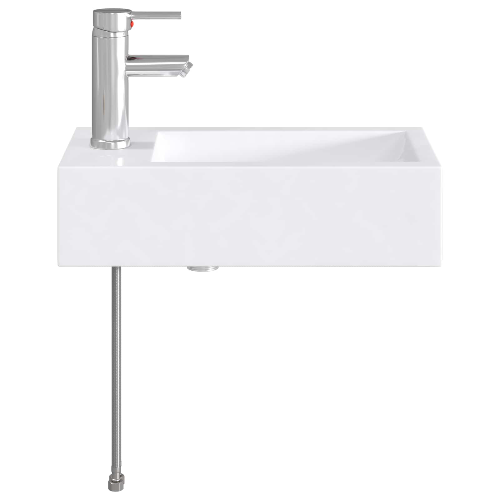 Waschbecken fürs Badezimmer Chrom 45,5 x 25,5 x 13 cm Metall