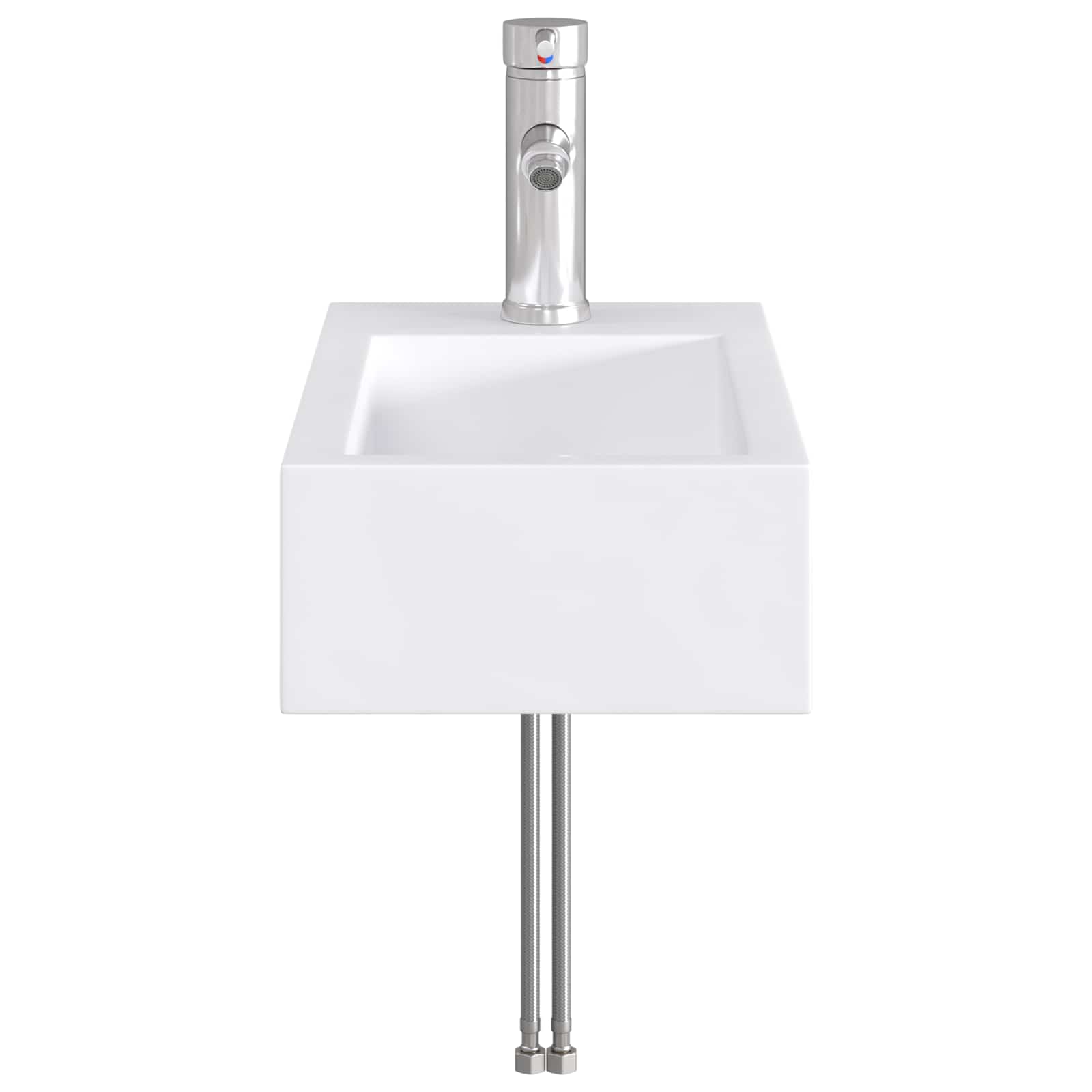 Waschbecken fürs Badezimmer Chrom 45,5 x 25,5 x 13 cm Metall