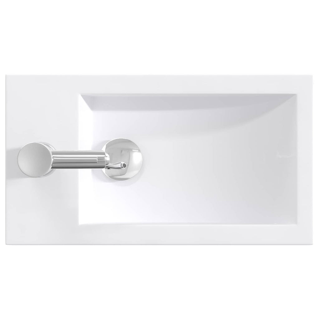 Waschbecken fürs Badezimmer Chrom 45,5 x 25,5 x 13 cm Metall