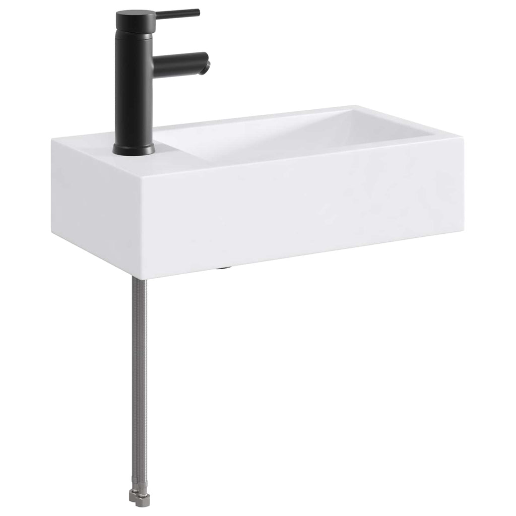 Waschbecken fürs Badezimmer Matt Schwarz 45,5 x 25,5 x 13 cm
