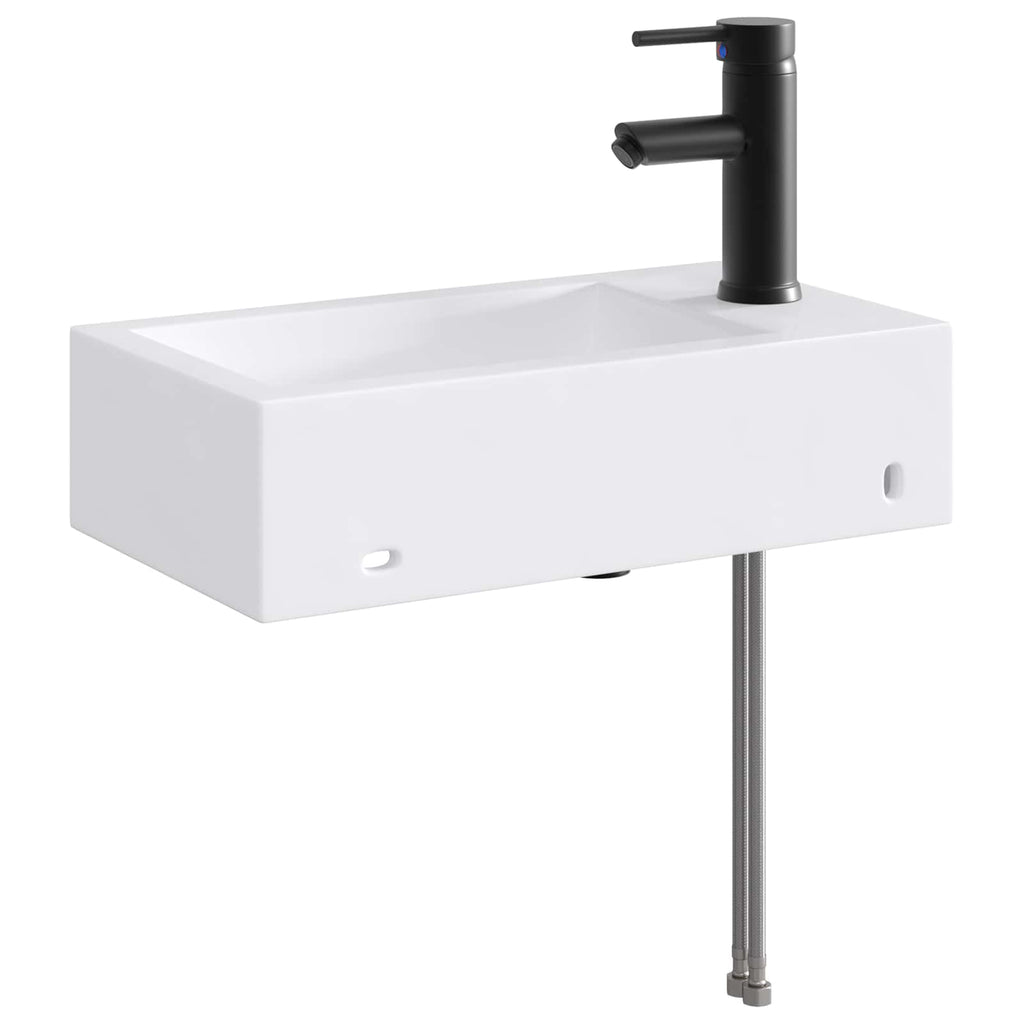 Waschbecken fürs Badezimmer Matt Schwarz 45,5 x 25,5 x 13 cm