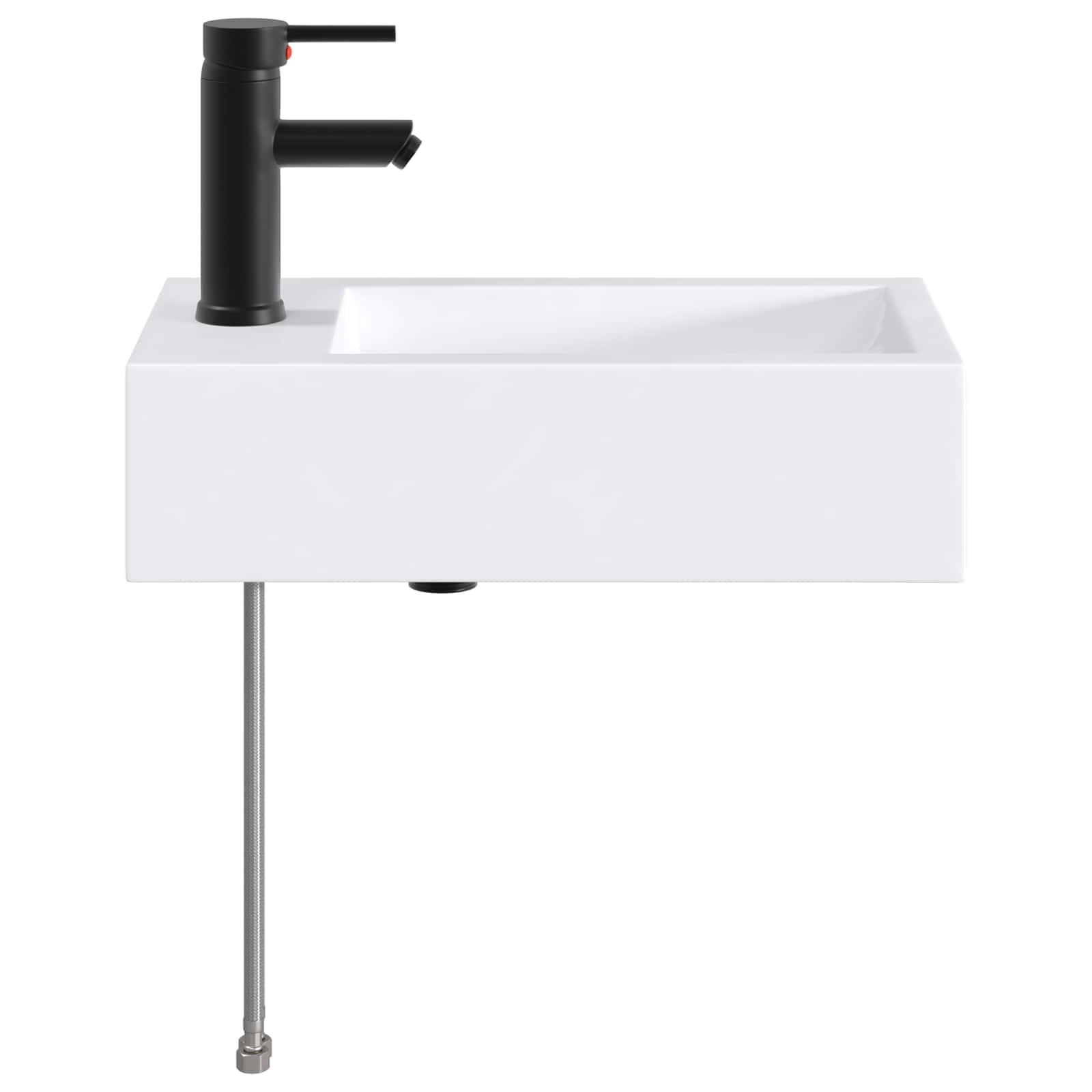 Waschbecken fürs Badezimmer Matt Schwarz 45,5 x 25,5 x 13 cm