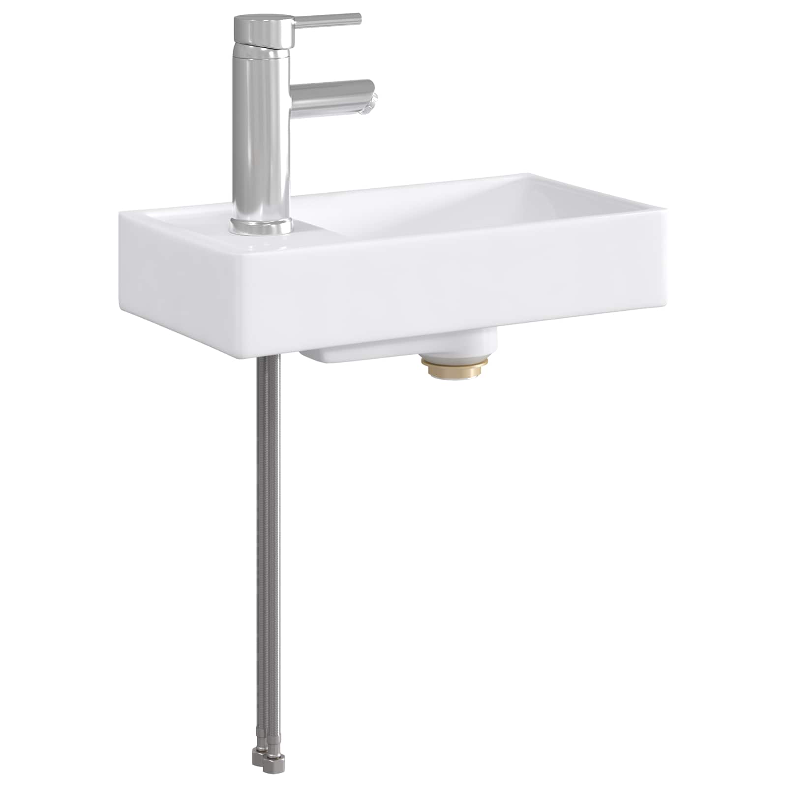 Waschbecken fürs Badezimmer Chrom 40,5 x 22,5 x 11,5 cm Metall