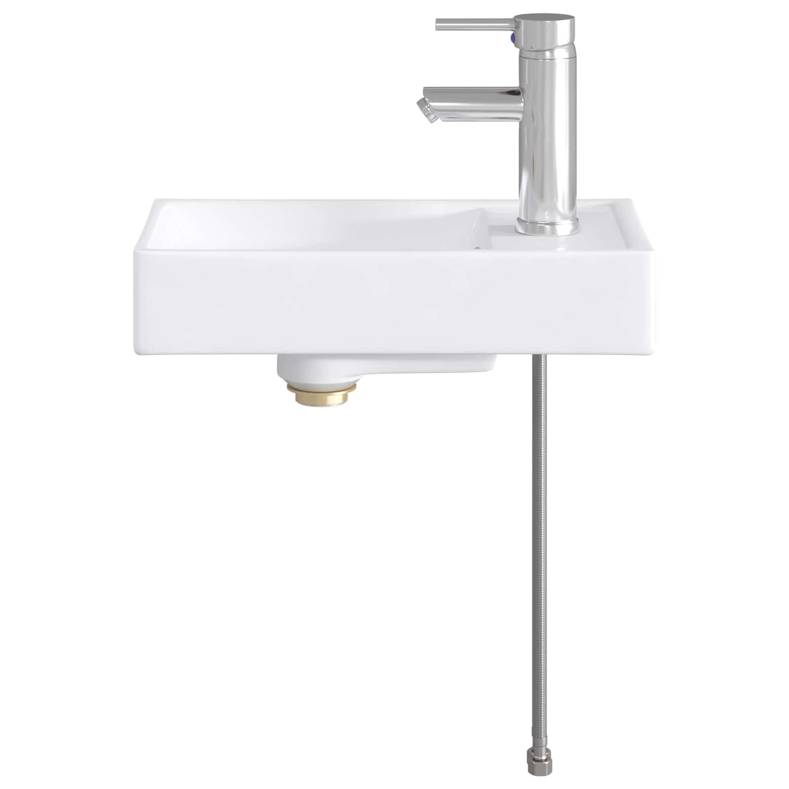 Waschbecken fürs Badezimmer Chrom 40,5 x 22,5 x 11,5 cm Metall