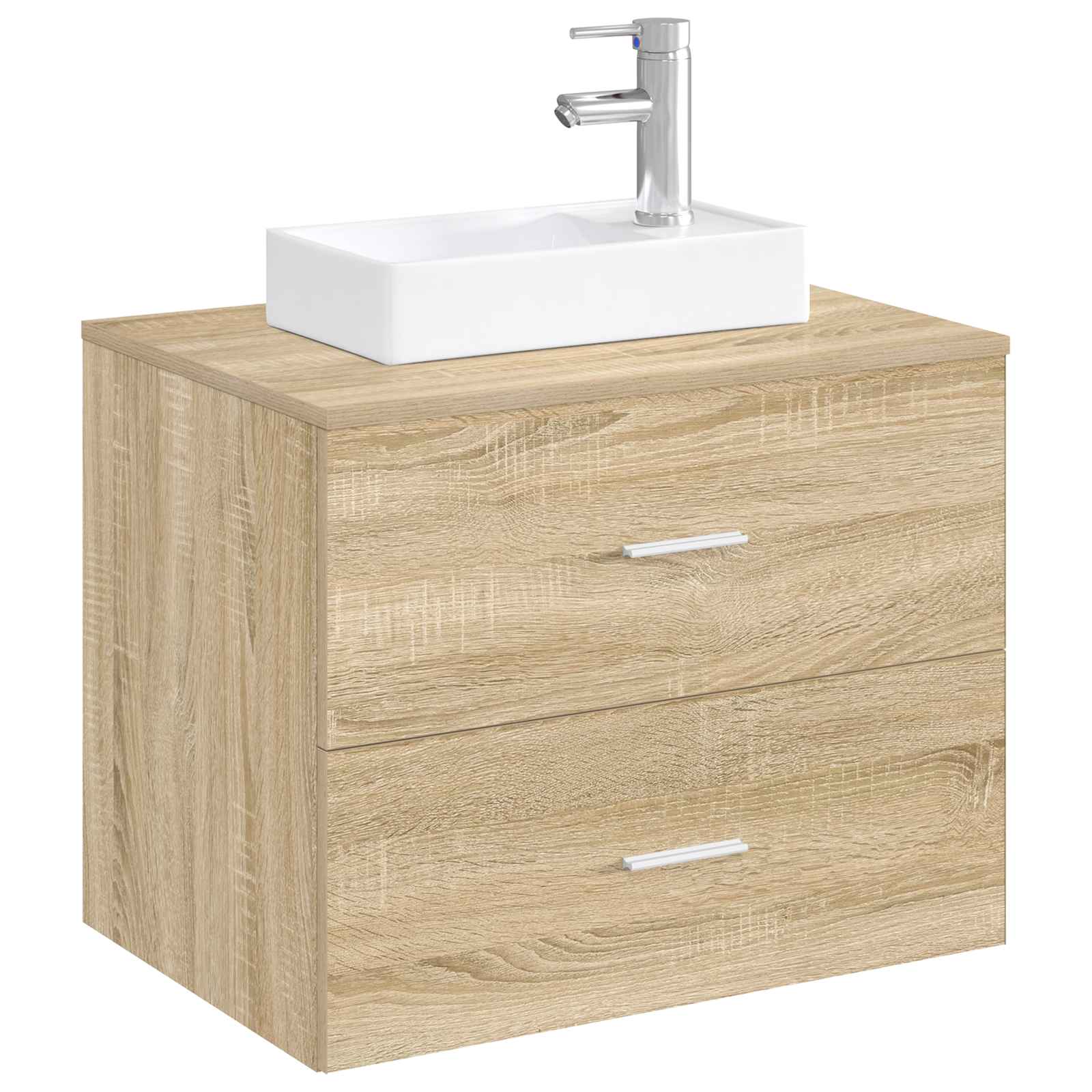 Waschbecken fürs Badezimmer Chrom 40,5 x 22,5 x 11,5 cm Metall