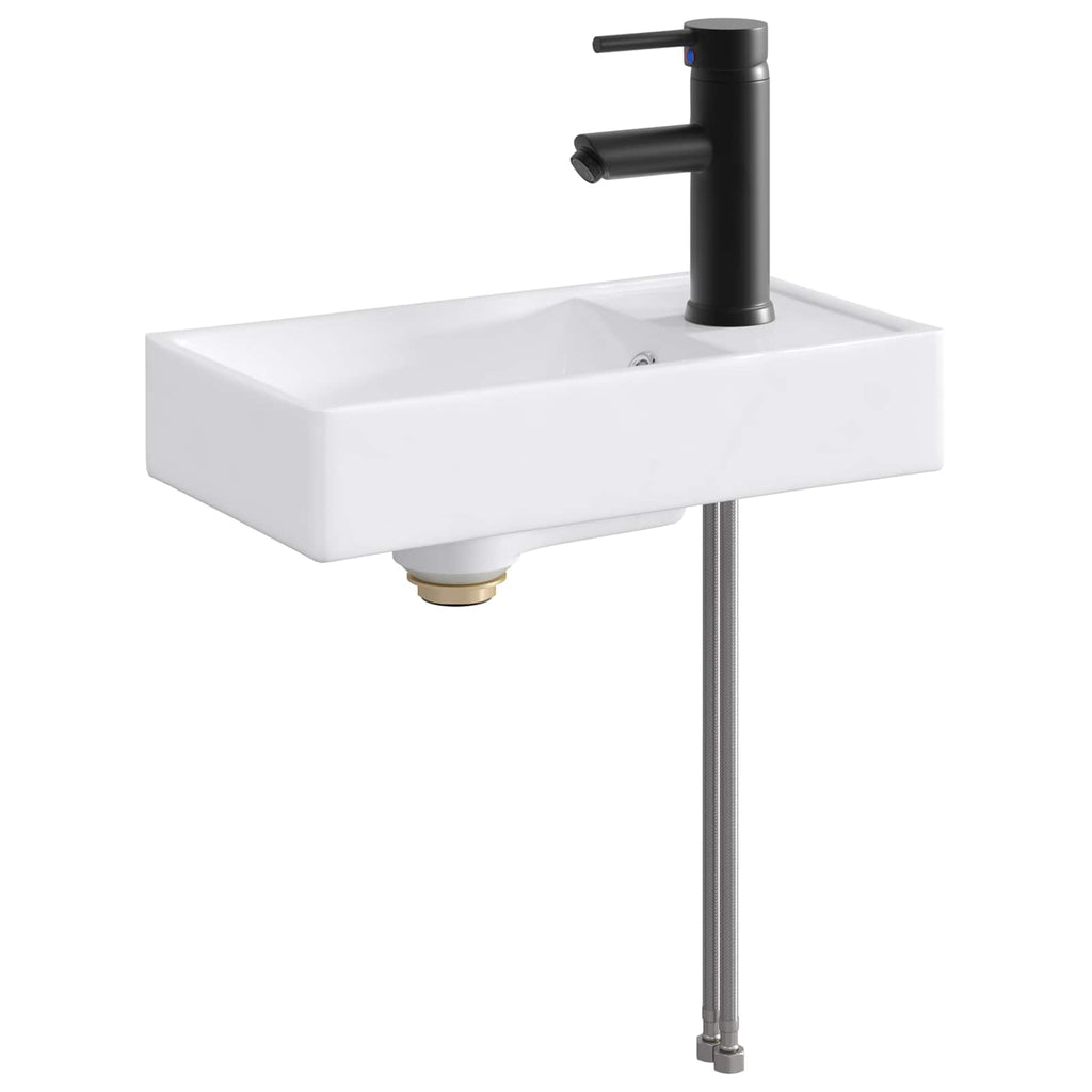 Waschbecken fürs Badezimmer Matt Schwarz 40,5 x 22,5 x 11,5 cm