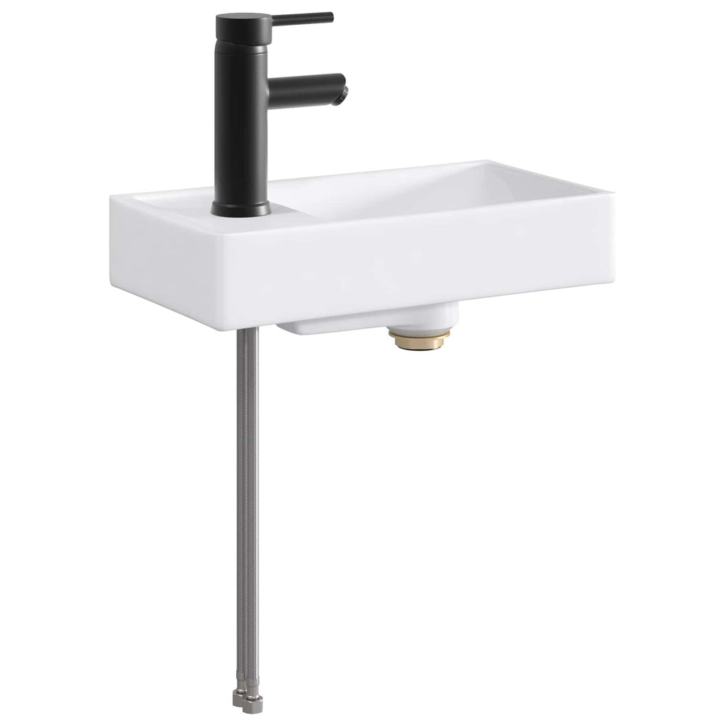 Waschbecken fürs Badezimmer Matt Schwarz 40,5 x 22,5 x 11,5 cm