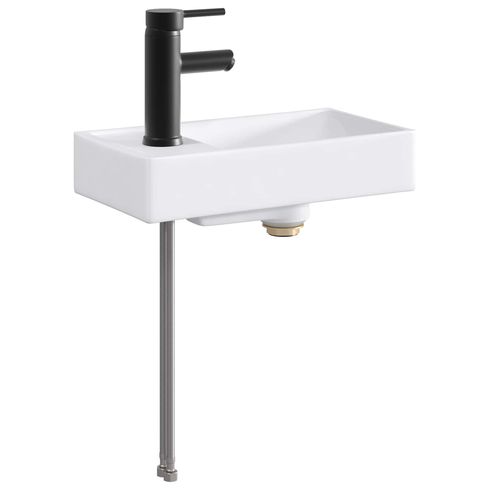 Waschbecken fürs Badezimmer Matt Schwarz 40,5 x 22,5 x 11,5 cm