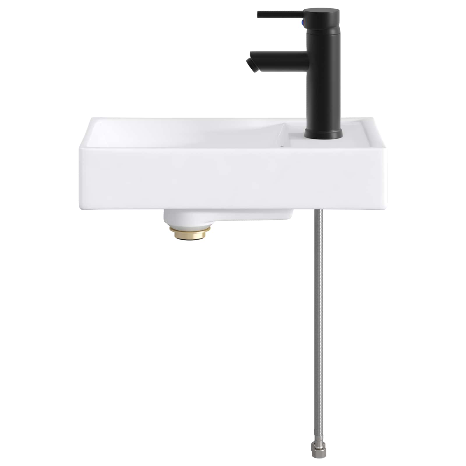 Waschbecken fürs Badezimmer Matt Schwarz 40,5 x 22,5 x 11,5 cm