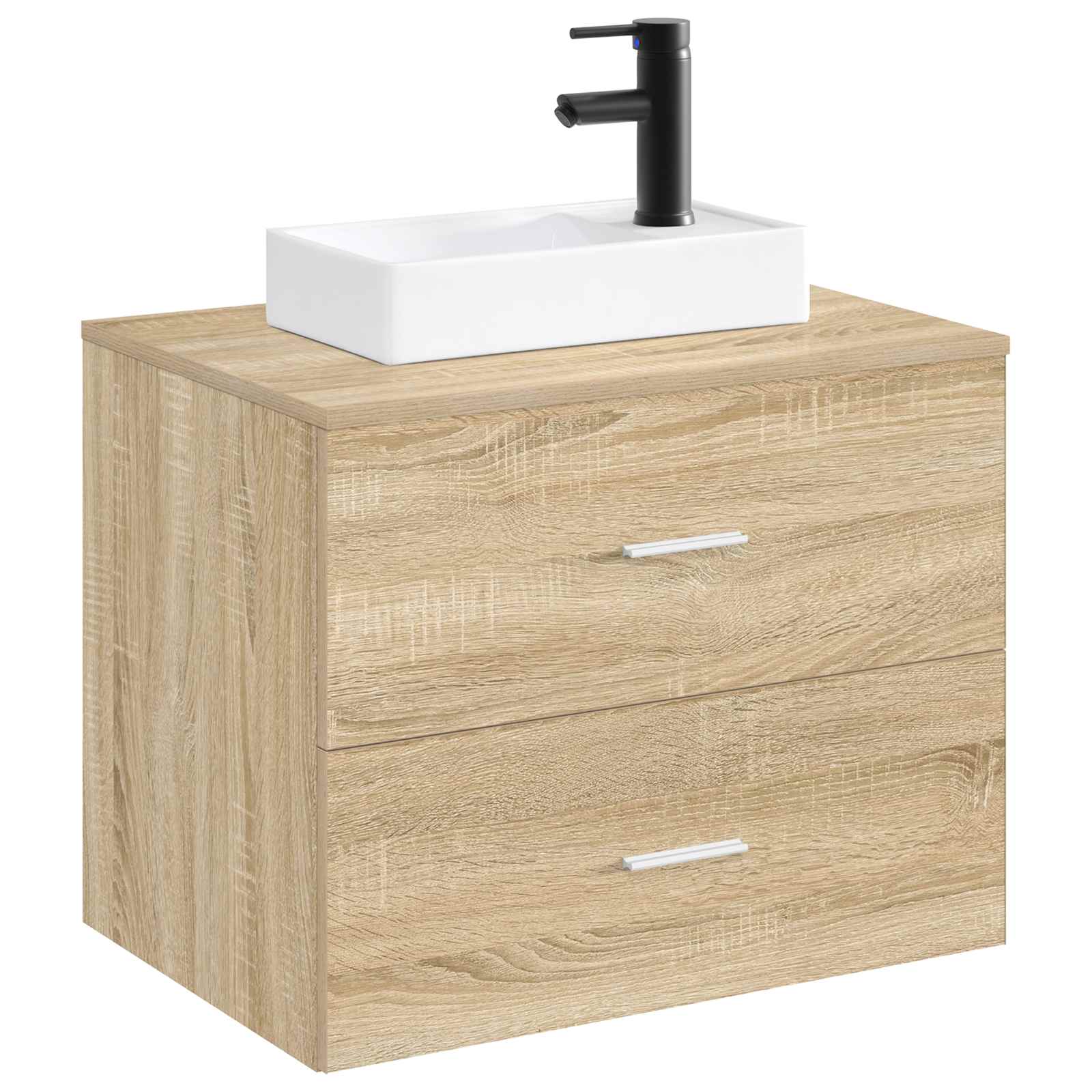 Waschbecken fürs Badezimmer Matt Schwarz 40,5 x 22,5 x 11,5 cm