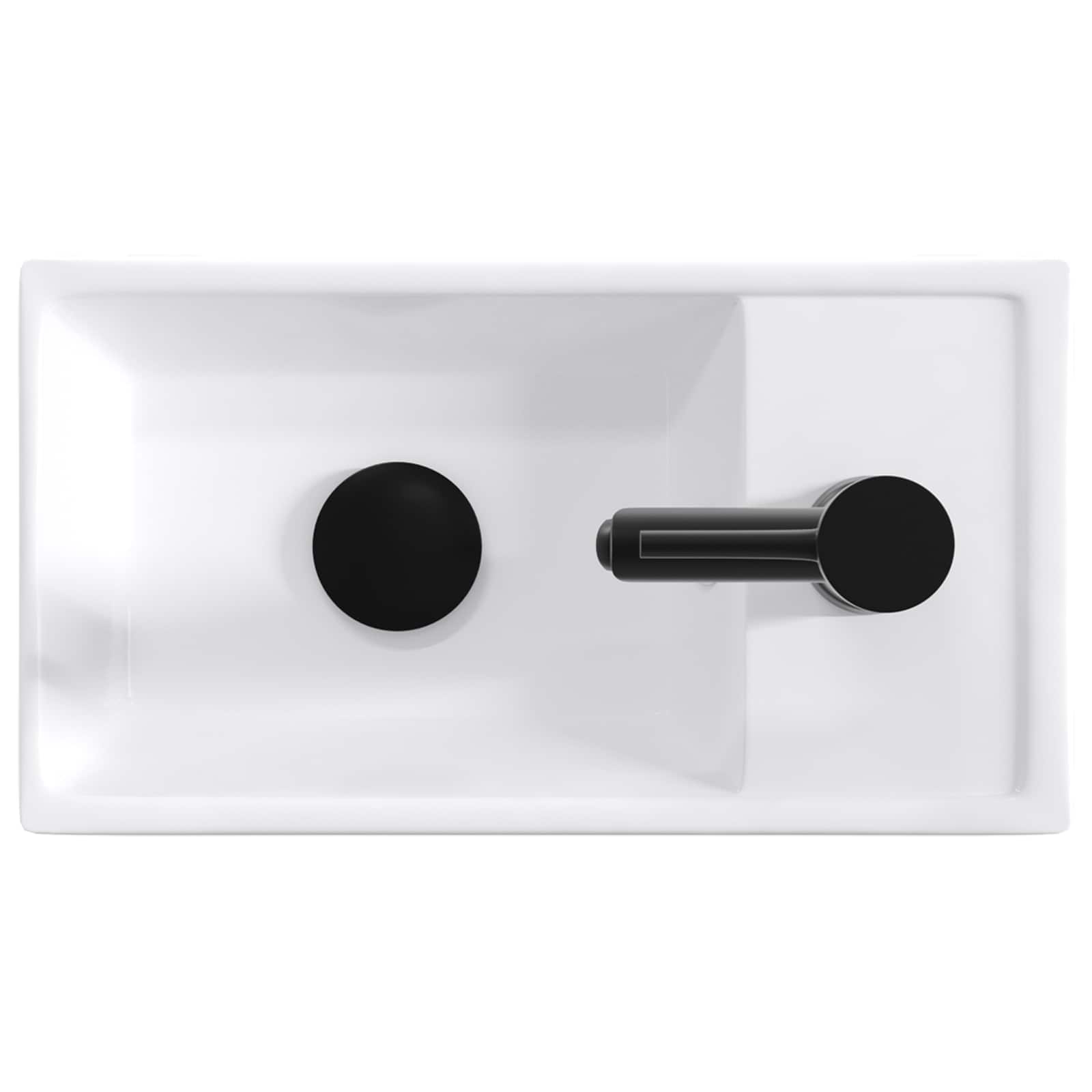 Waschbecken fürs Badezimmer Matt Schwarz 40,5 x 22,5 x 11,5 cm