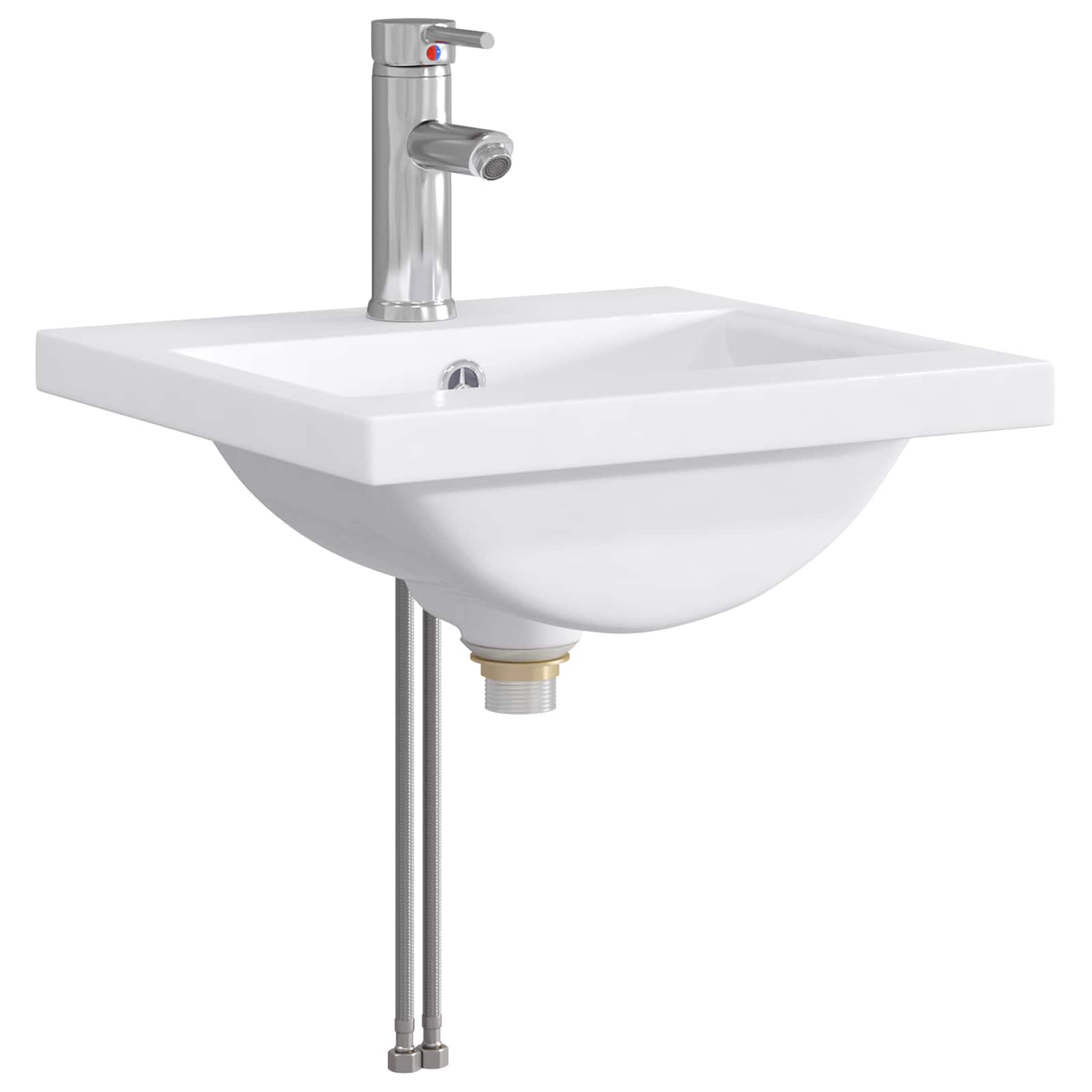 Waschbecken fürs Badezimmer Chrom 42 x 40 x 16,5 cm Metall