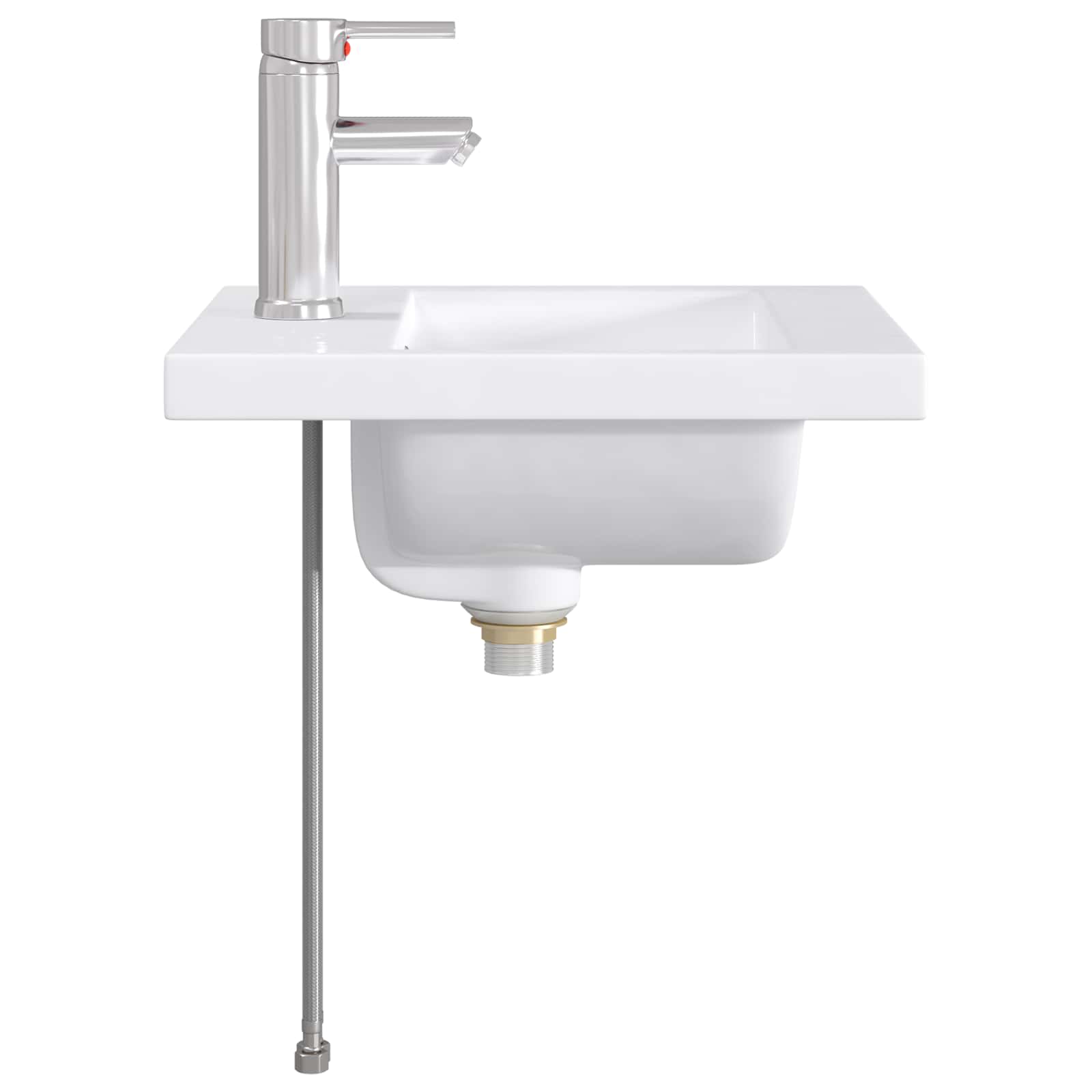 Waschbecken fürs Badezimmer Chrom 42 x 40 x 16,5 cm Metall
