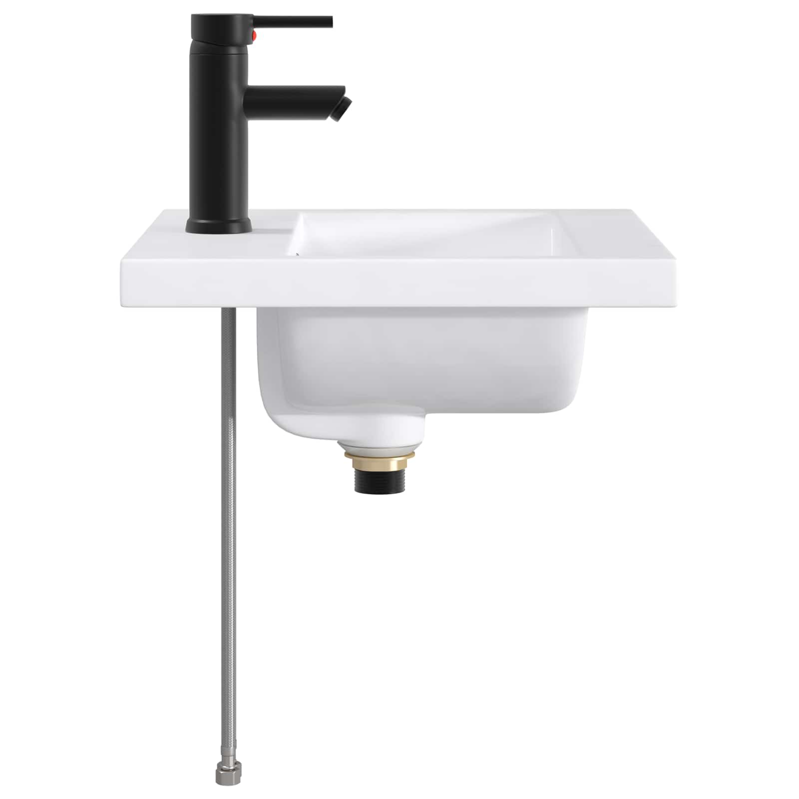 Waschbecken fürs Badezimmer Matt Schwarz 42 x 40 x 16,5 cm