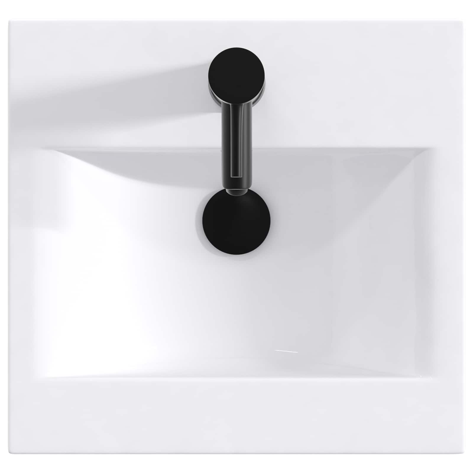 Waschbecken fürs Badezimmer Matt Schwarz 42 x 40 x 16,5 cm