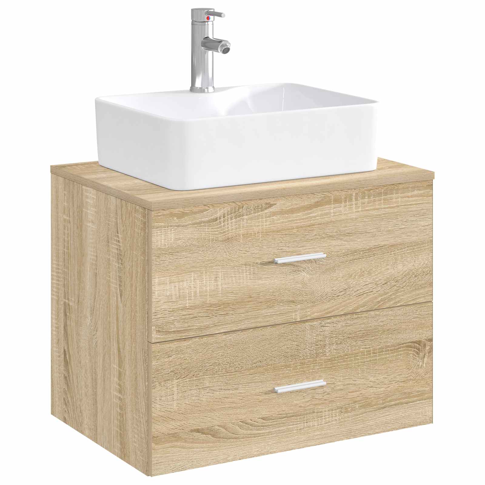 Waschbecken fürs Badezimmer Chrom 48,5 x 37,5 x 13 cm Metall