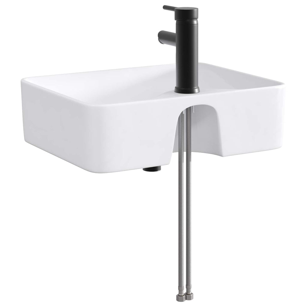 Waschbecken fürs Badezimmer Matt Schwarz 48,5 x 37,5 x 13 cm