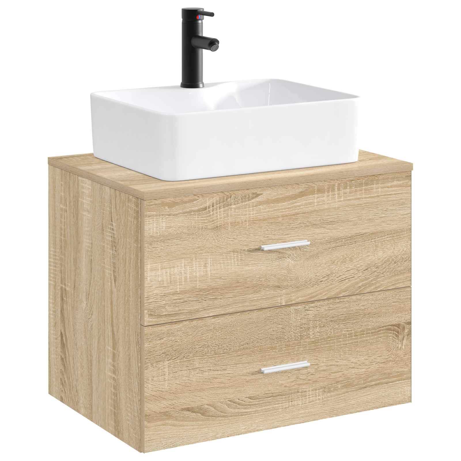 Waschbecken fürs Badezimmer Matt Schwarz 48,5 x 37,5 x 13 cm