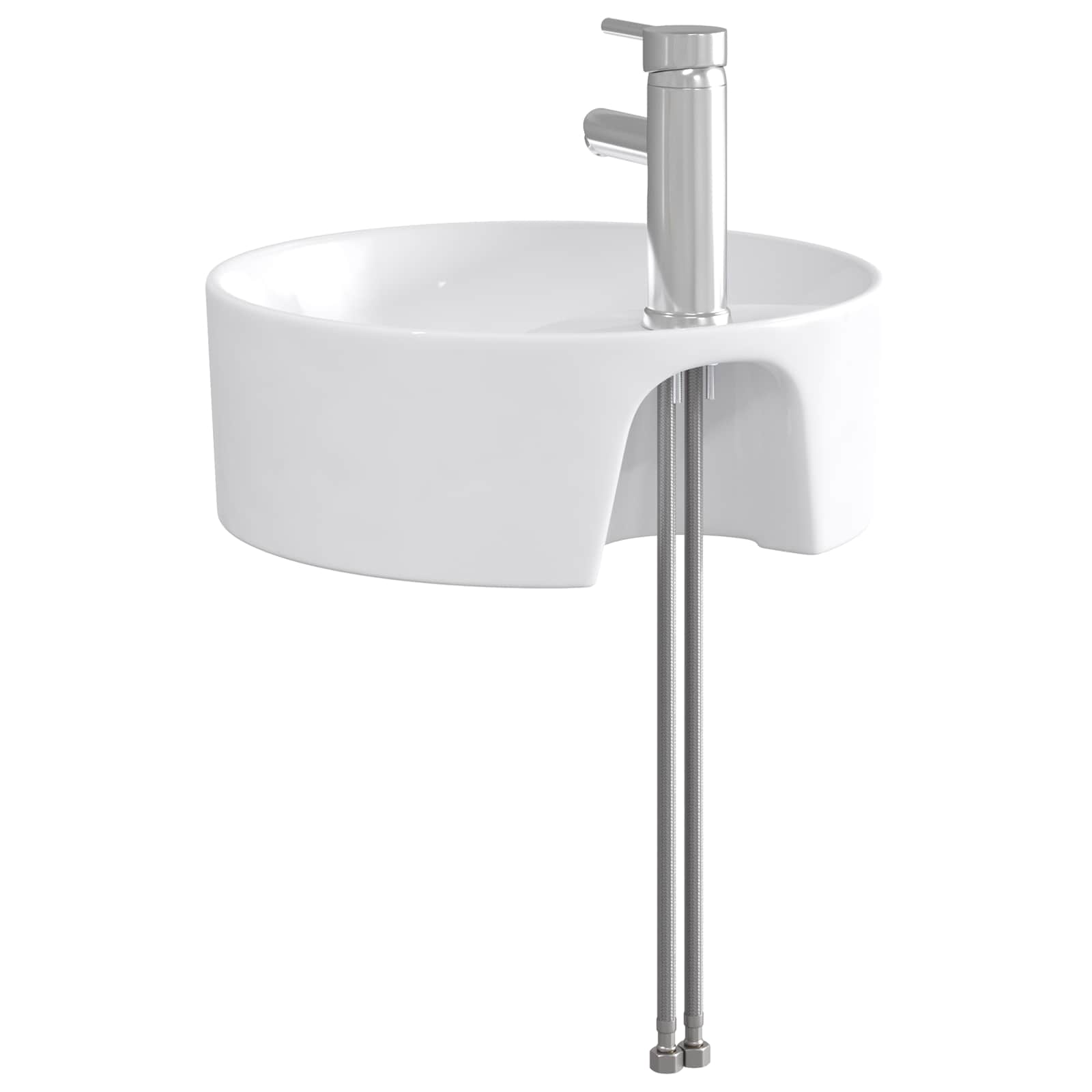 Waschbecken fürs Badezimmer Chrom 40,5 x 40,5 x 15 cm Metall