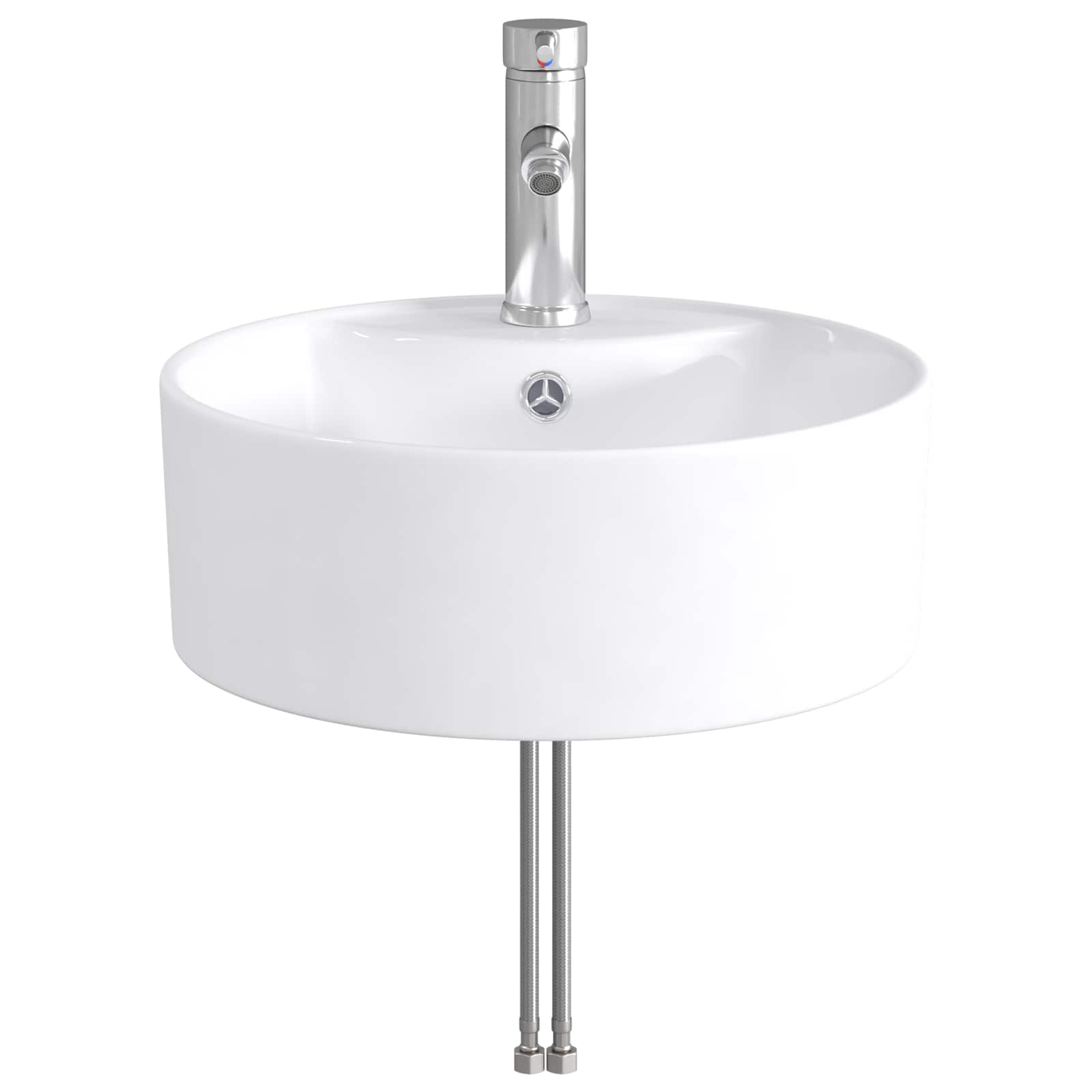 Waschbecken fürs Badezimmer Chrom 40,5 x 40,5 x 15 cm Metall