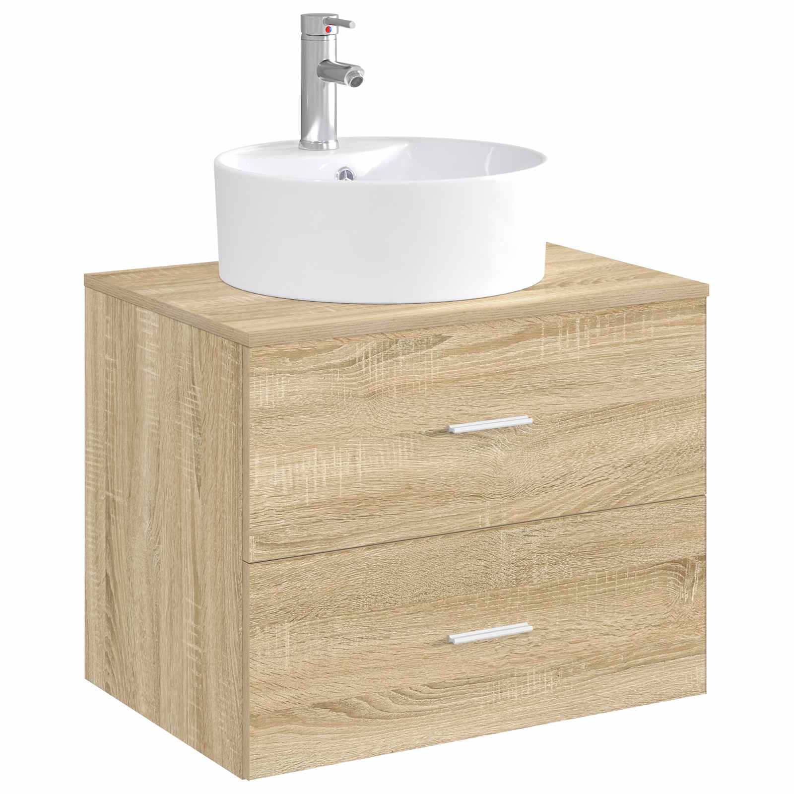 Waschbecken fürs Badezimmer Chrom 40,5 x 40,5 x 15 cm Metall