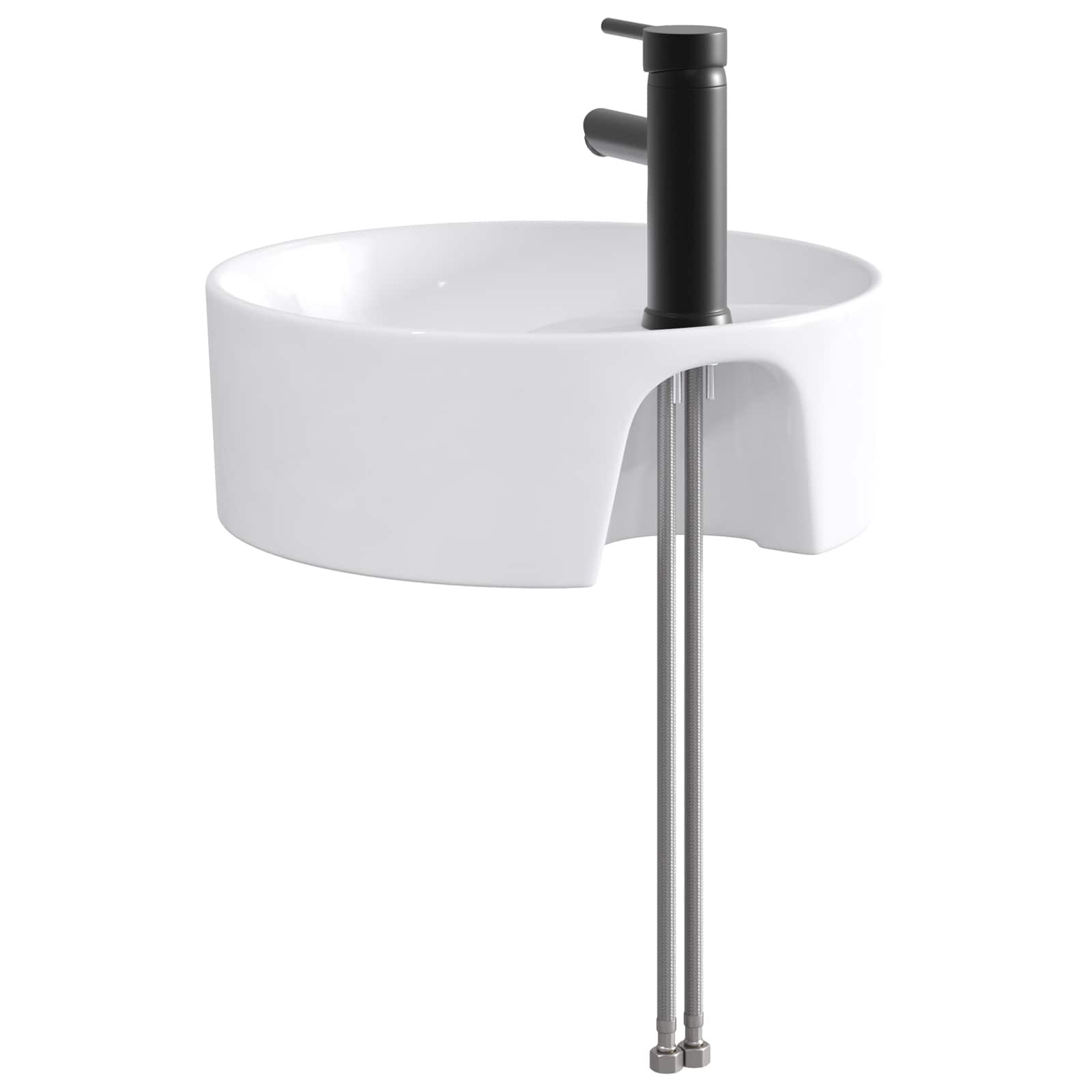 Waschbecken fürs Badezimmer Matt Schwarz 40,5 x 40,5 x 15 cm