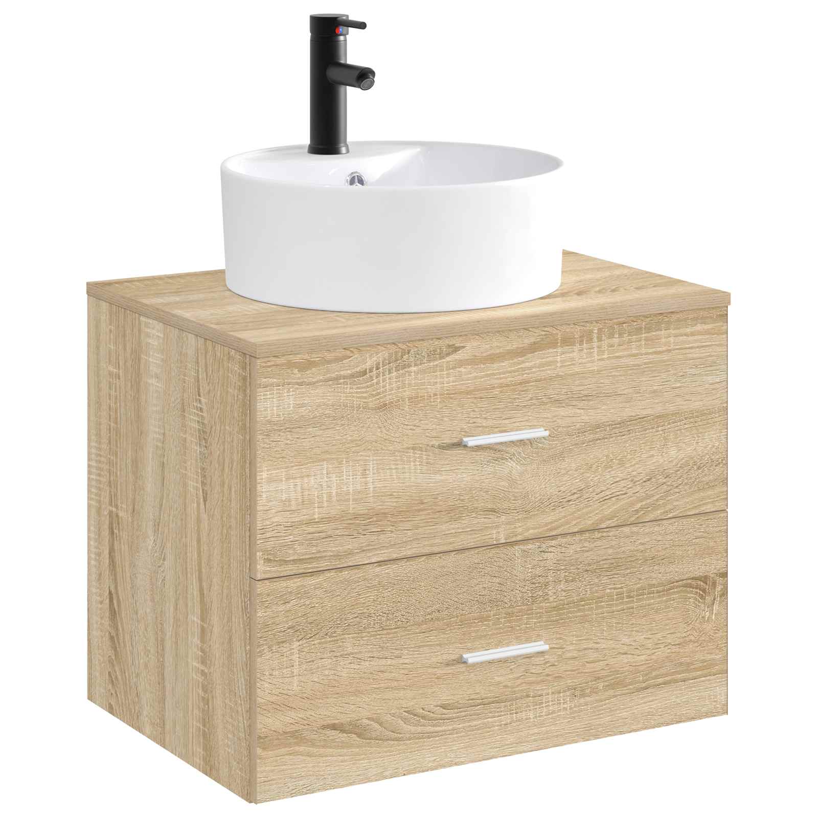 Waschbecken fürs Badezimmer Matt Schwarz 40,5 x 40,5 x 15 cm
