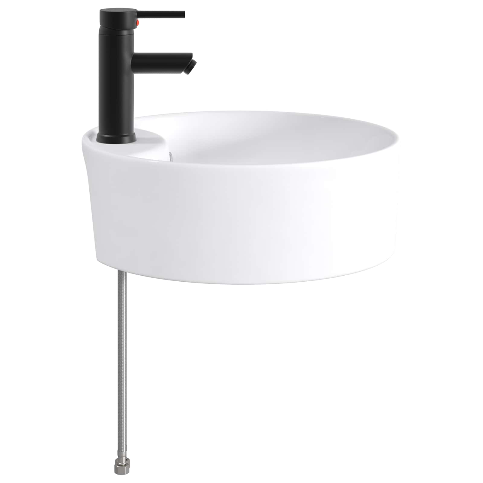 Waschbecken fürs Badezimmer Matt Schwarz 40,5 x 40,5 x 15 cm