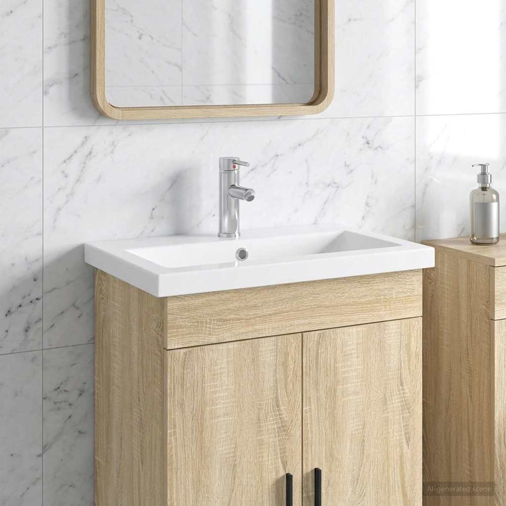 Waschbecken fürs Badezimmer Chrom 61 x 40 x 16,5 cm Metall