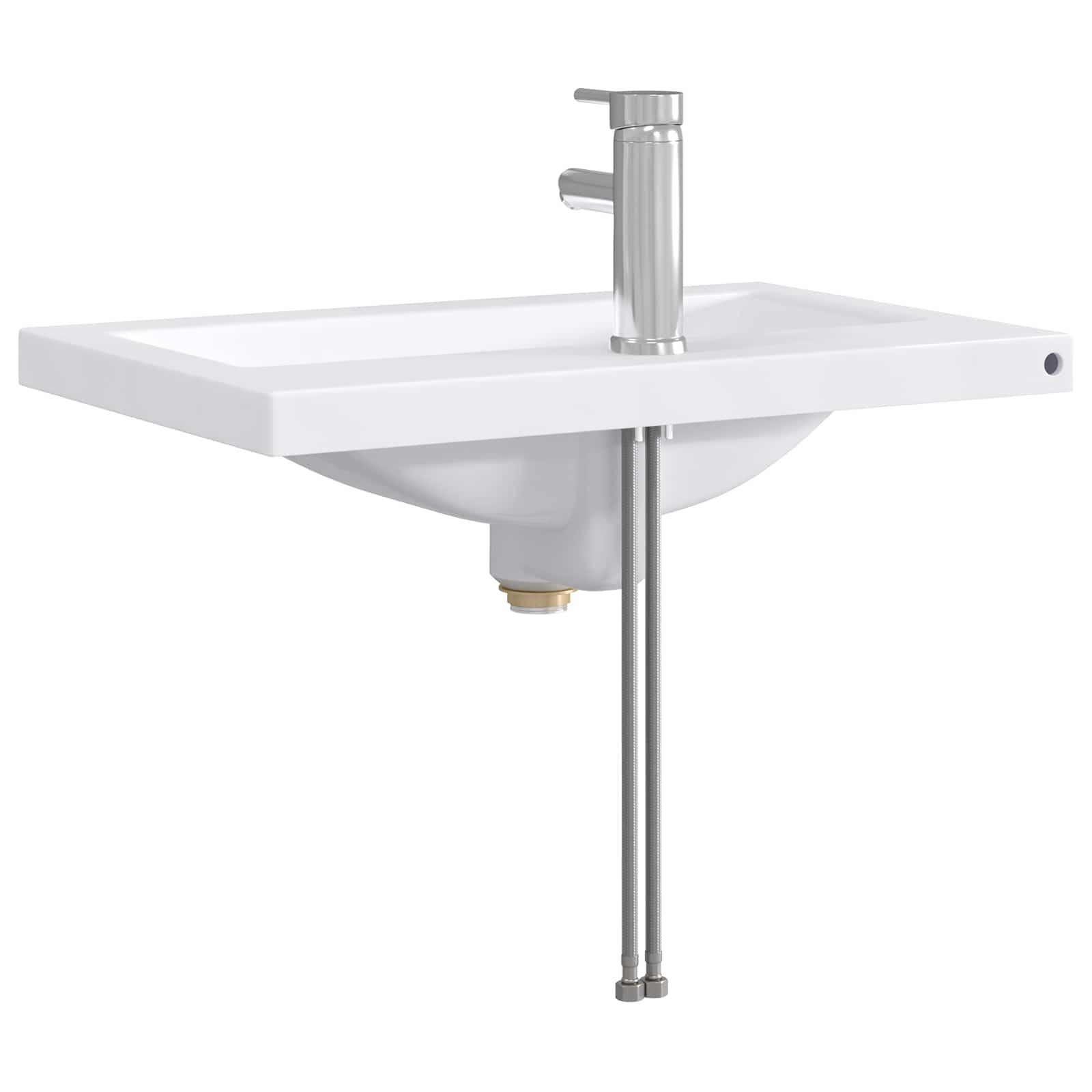 Waschbecken fürs Badezimmer Chrom 61 x 40 x 16,5 cm Metall