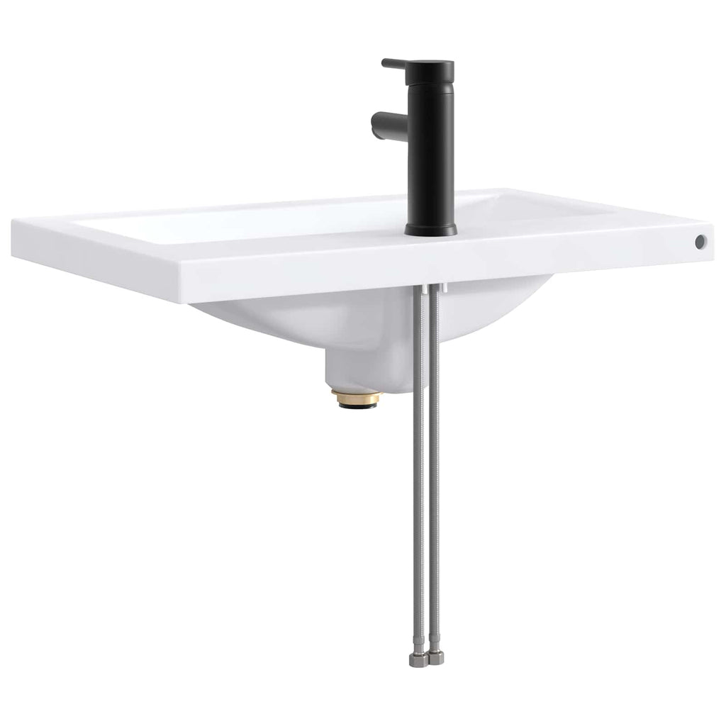 Waschbecken fürs Badezimmer Matt Schwarz 61 x 40 x 16,5 cm