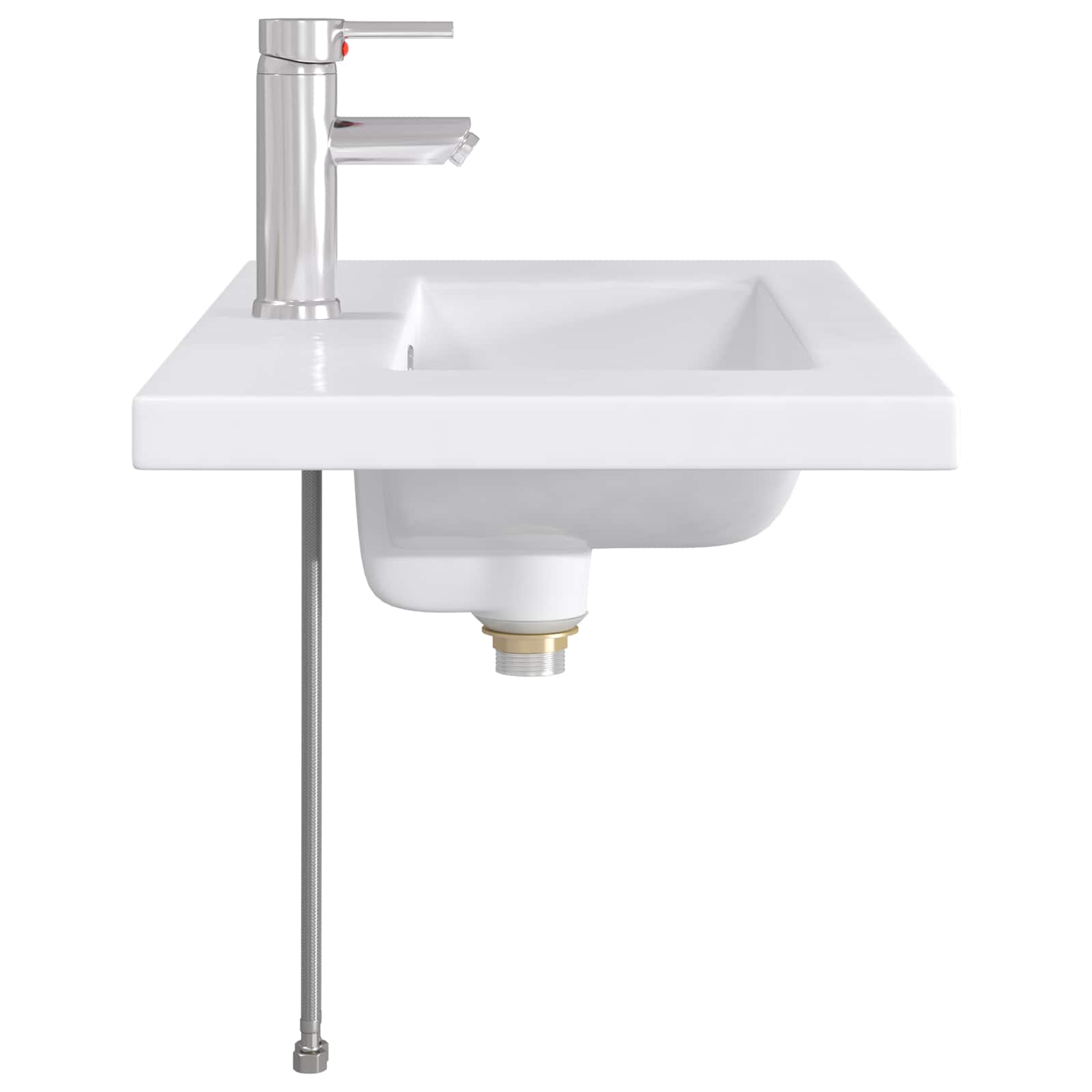 Waschbecken fürs Badezimmer Chrom 81 x 40 x 17,5 cm Metall