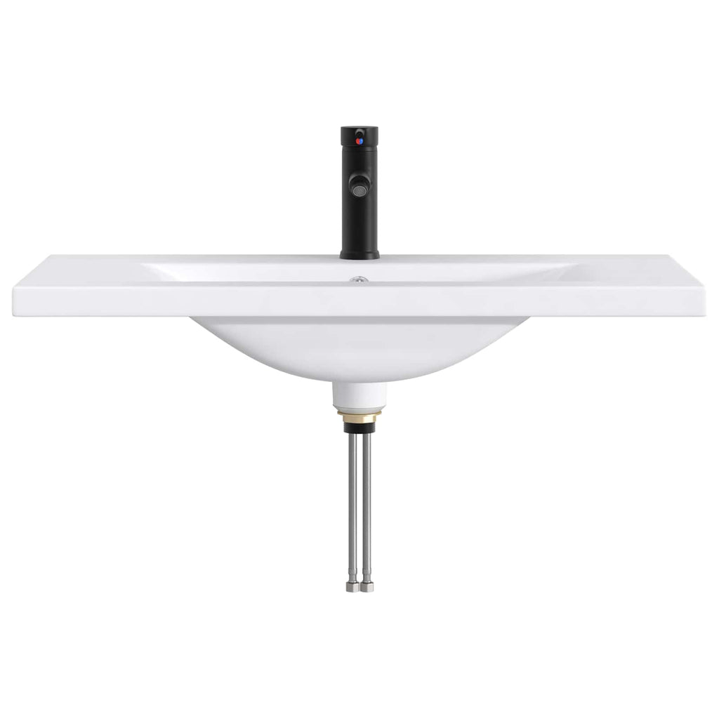 Waschbecken fürs Badezimmer Matt Schwarz 81 x 40 x 17,5 cm