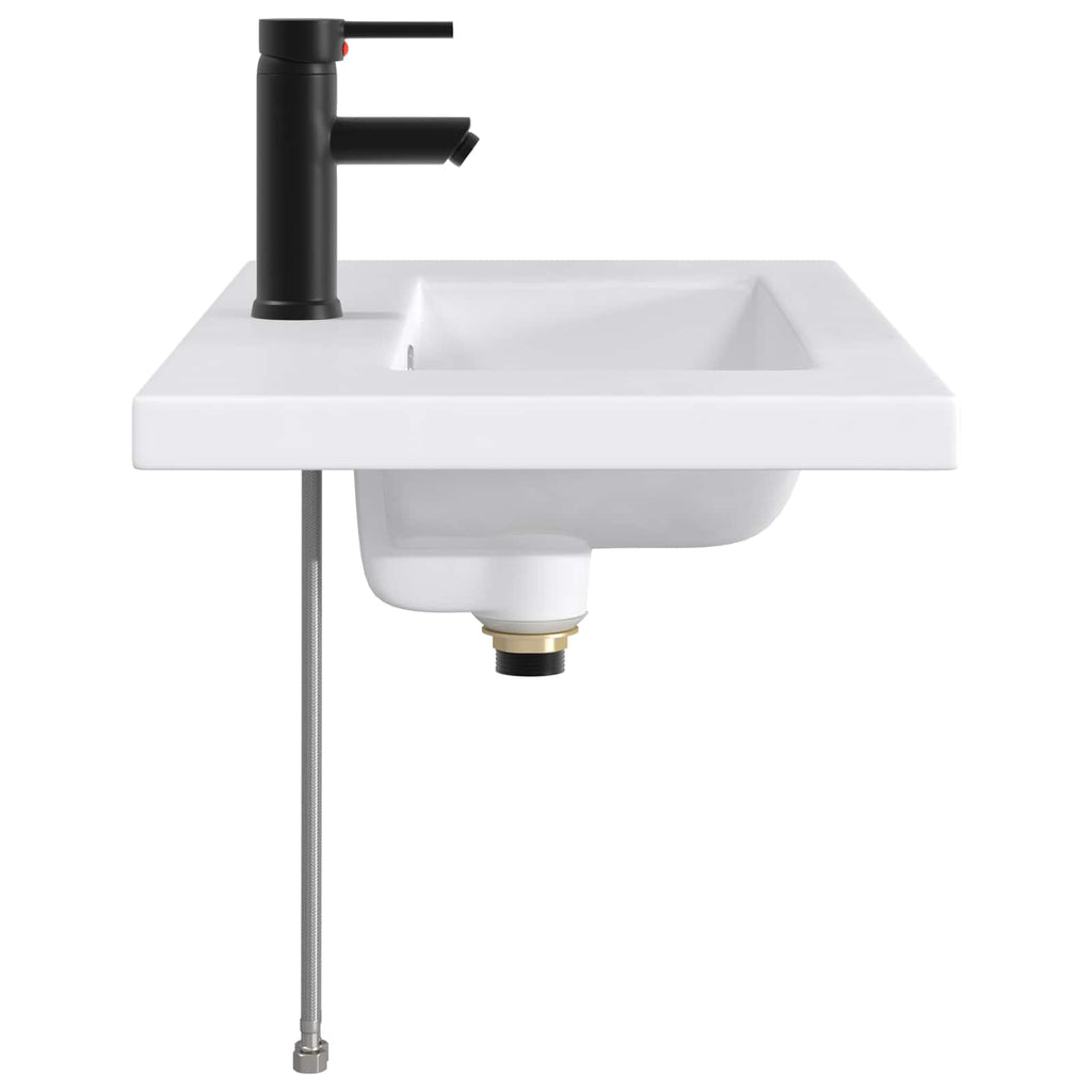 Waschbecken fürs Badezimmer Matt Schwarz 81 x 40 x 17,5 cm