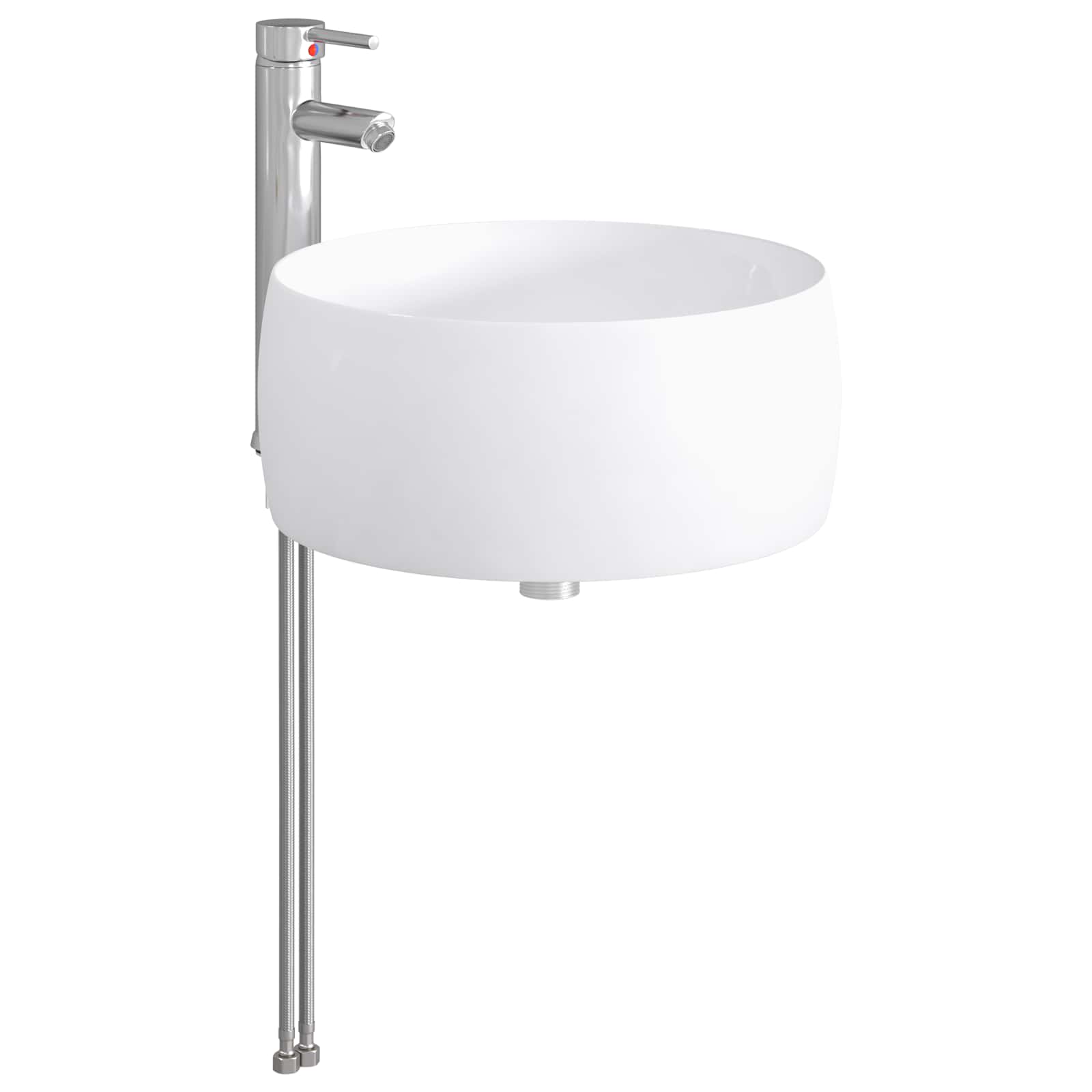Waschbecken fürs Badezimmer Chrom 38,5 x 38,5 x 16 cm Metall
