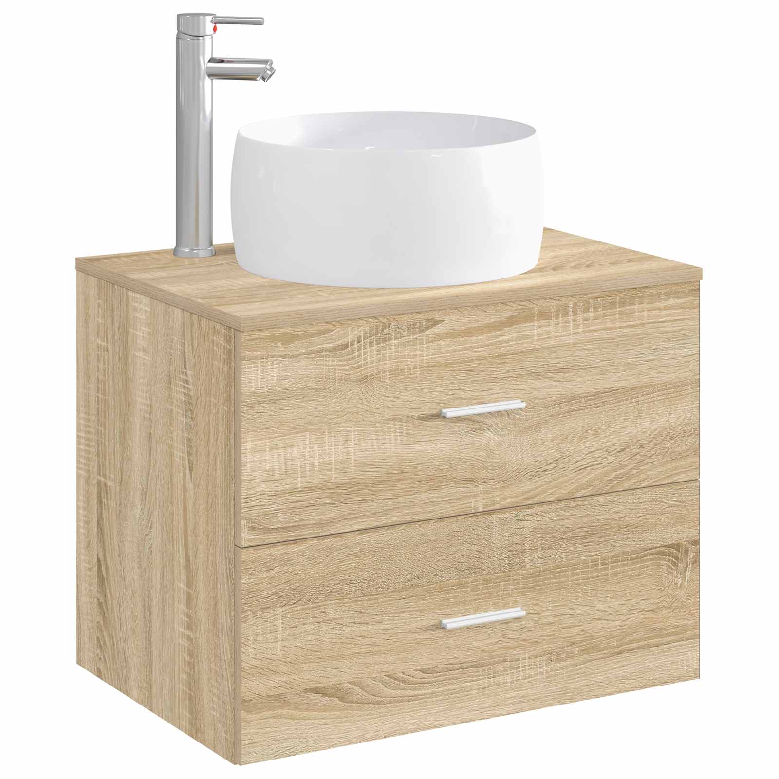 Waschbecken fürs Badezimmer Chrom 38,5 x 38,5 x 16 cm Metall