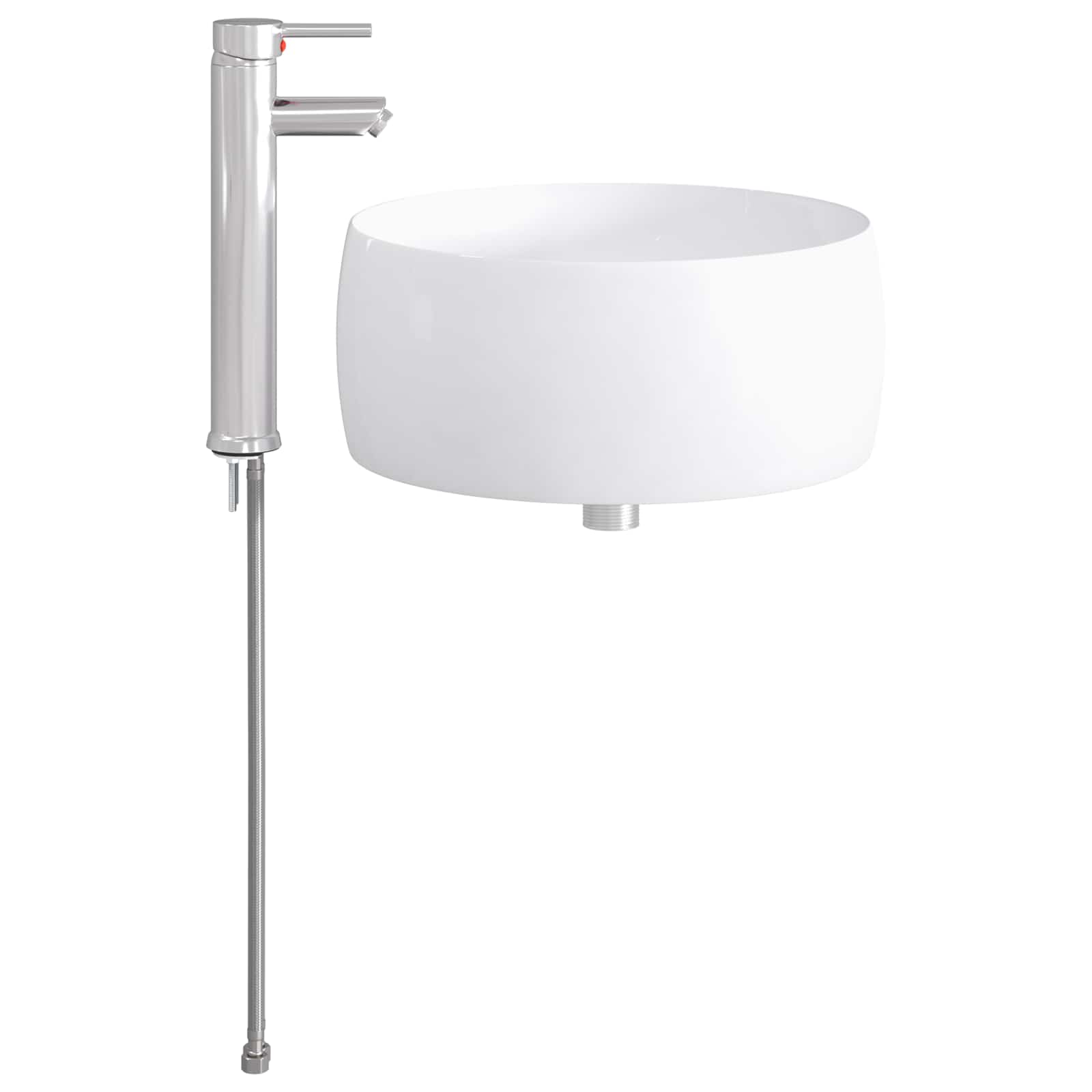 Waschbecken fürs Badezimmer Chrom 38,5 x 38,5 x 16 cm Metall