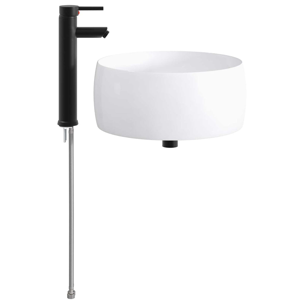 Waschbecken fürs Badezimmer Matt Schwarz 38,5 x 38,5 x 16 cm