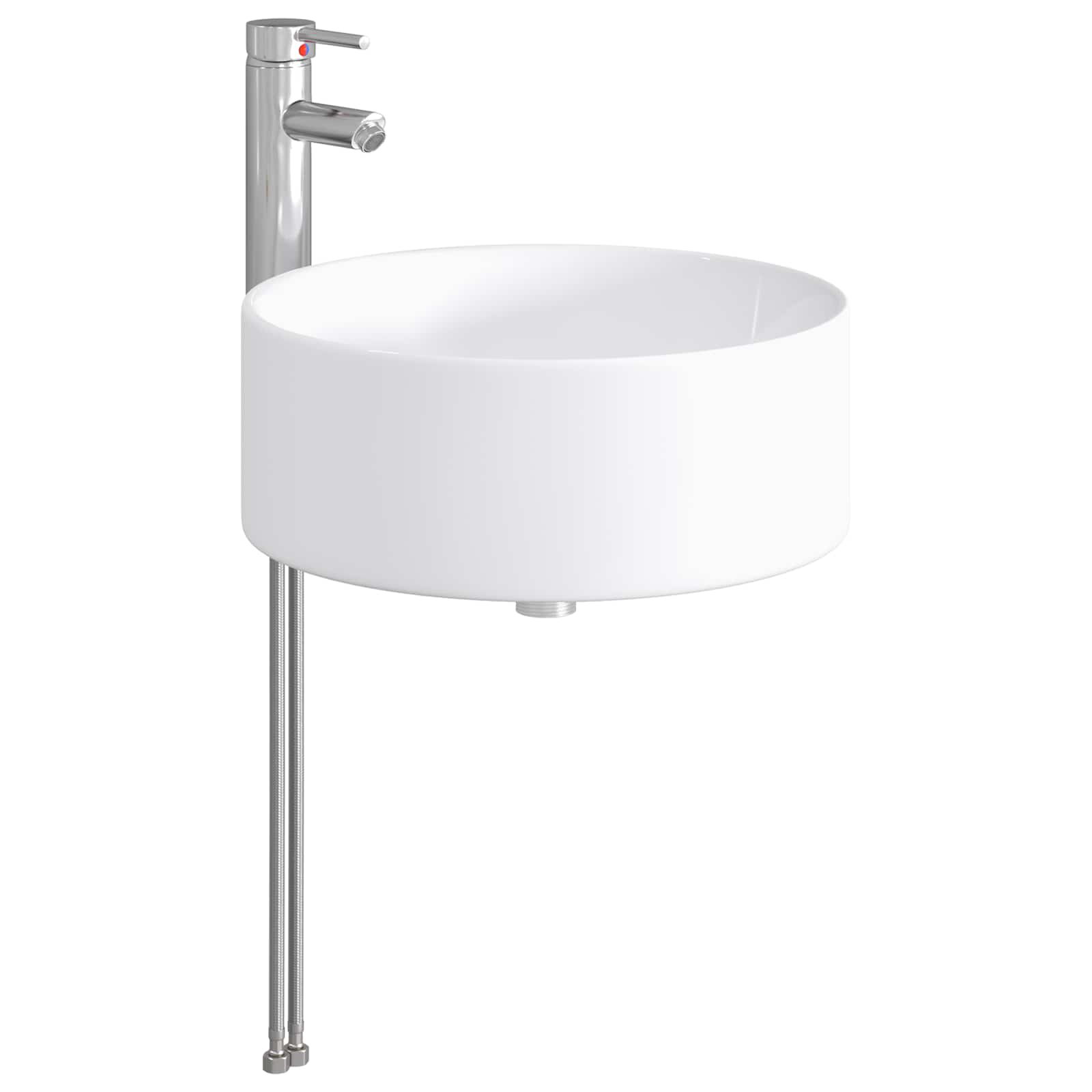 Waschbecken fürs Badezimmer Chrom 40,5 x 40,5 x 15,5 cm Metall