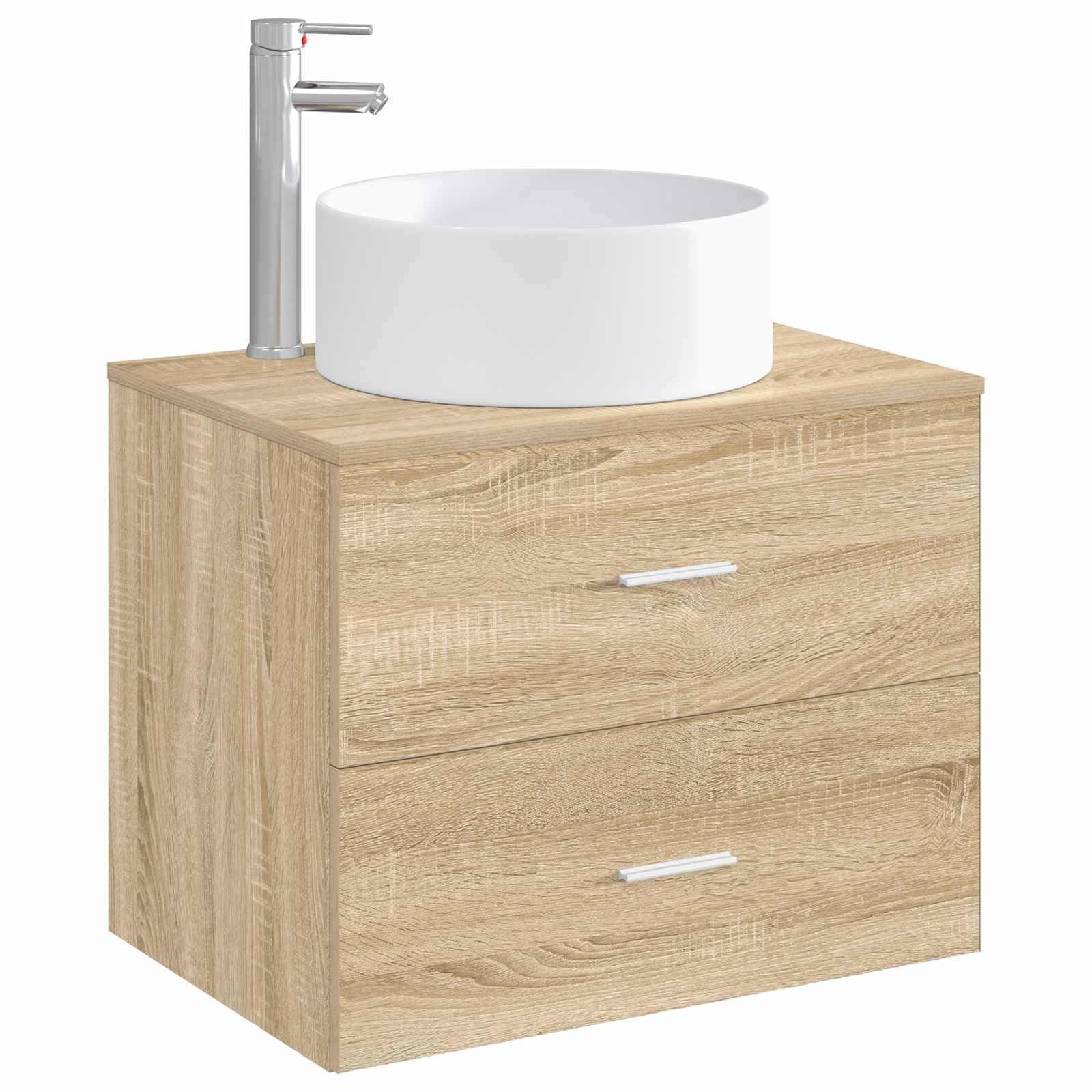 Waschbecken fürs Badezimmer Chrom 40,5 x 40,5 x 15,5 cm Metall