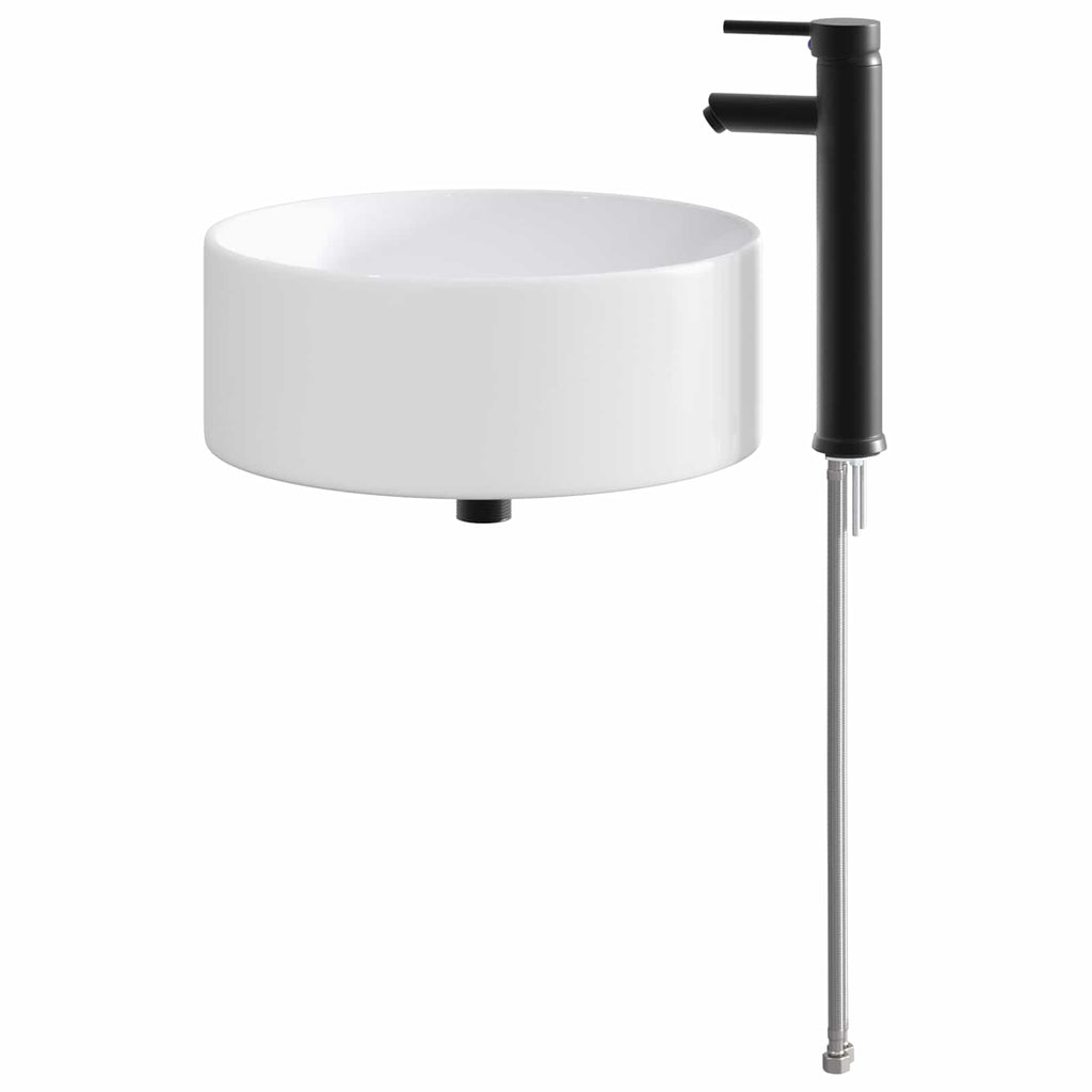 Waschbecken fürs Badezimmer Matt Schwarz 40,5 x 40,5 x 15,5 cm