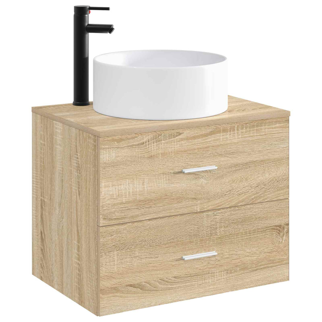 Waschbecken fürs Badezimmer Matt Schwarz 40,5 x 40,5 x 15,5 cm