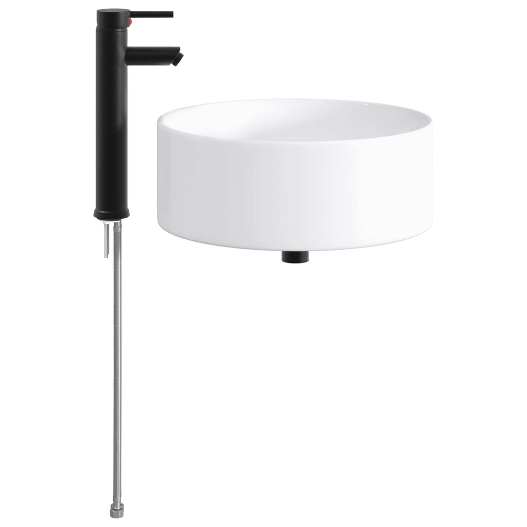 Waschbecken fürs Badezimmer Matt Schwarz 40,5 x 40,5 x 15,5 cm