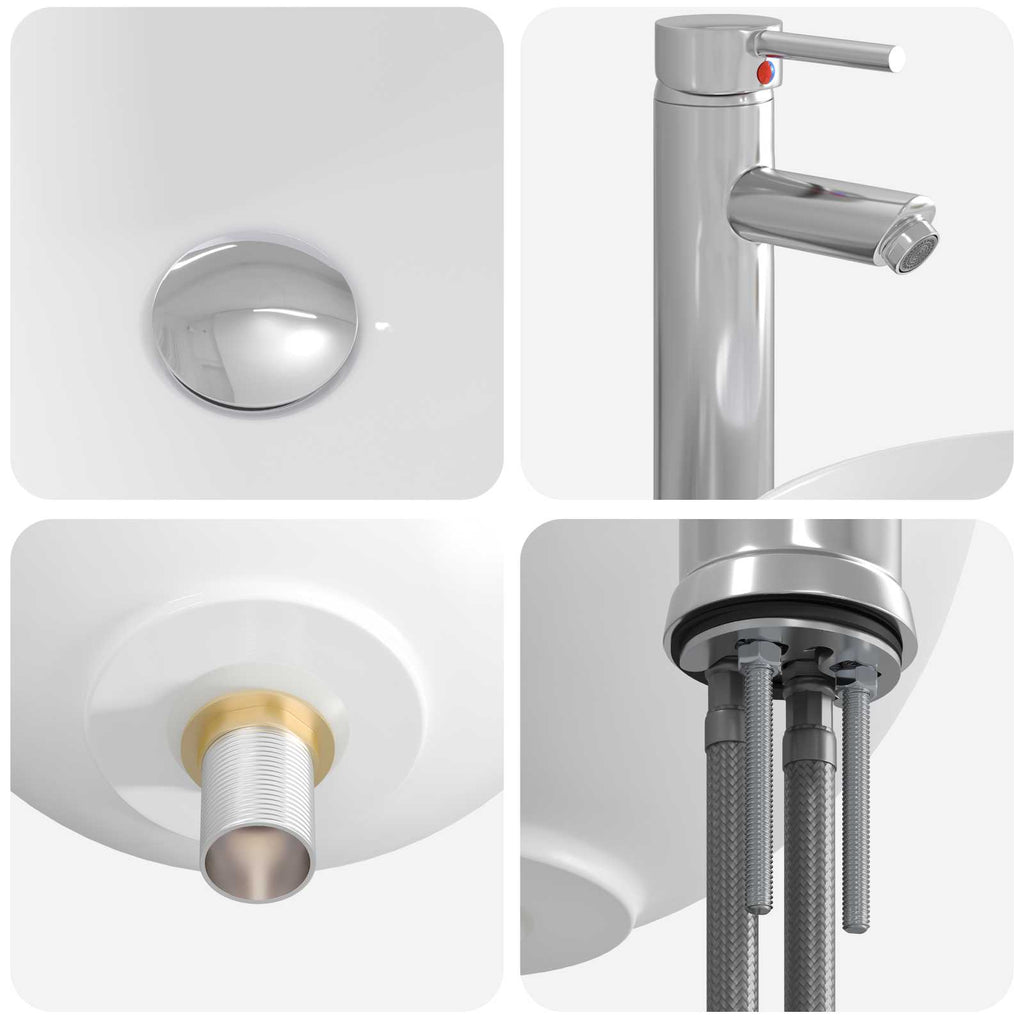 Waschbecken fürs Badezimmer Chrom 32 x 32 x 13 cm Metall