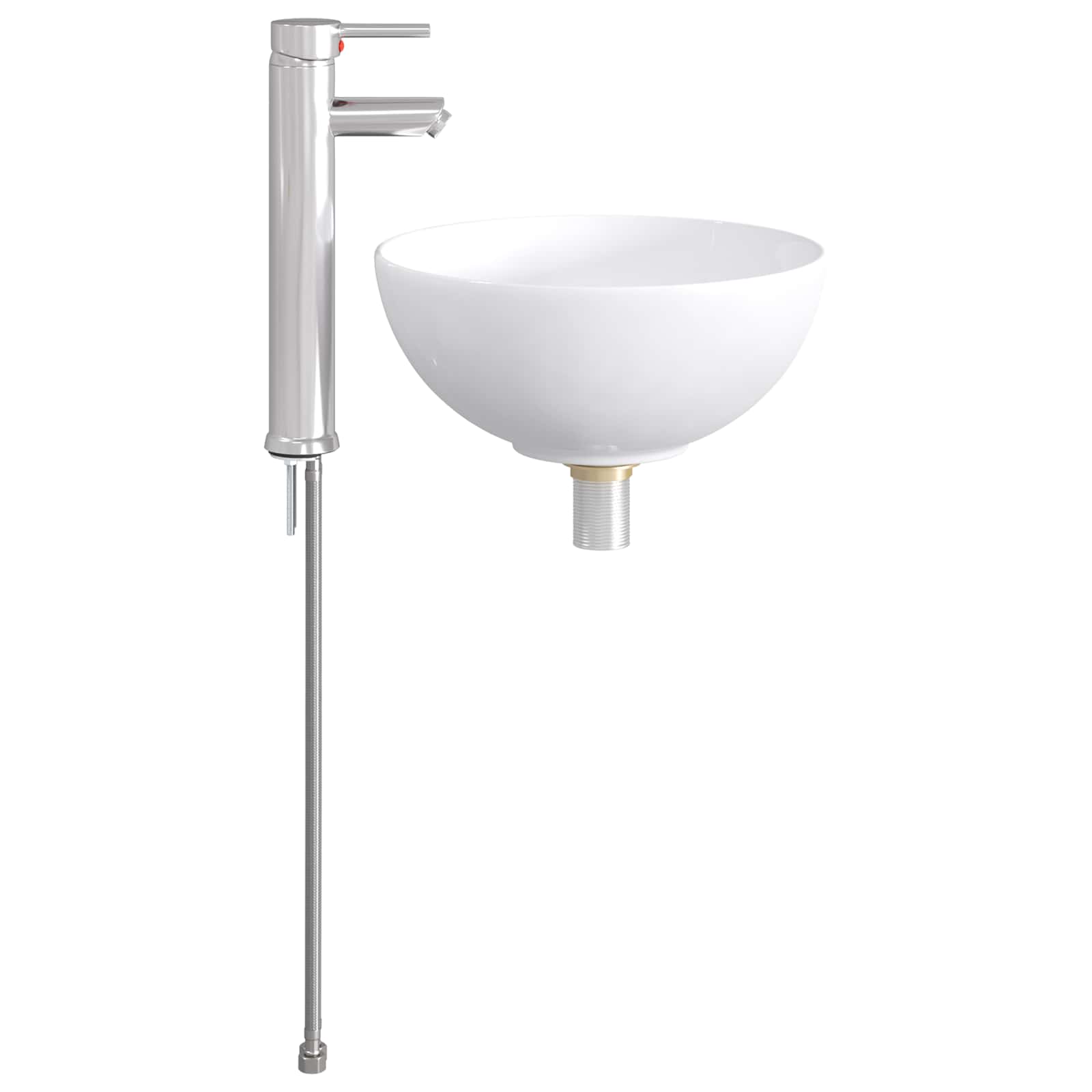 Waschbecken fürs Badezimmer Chrom 32 x 32 x 13 cm Metall