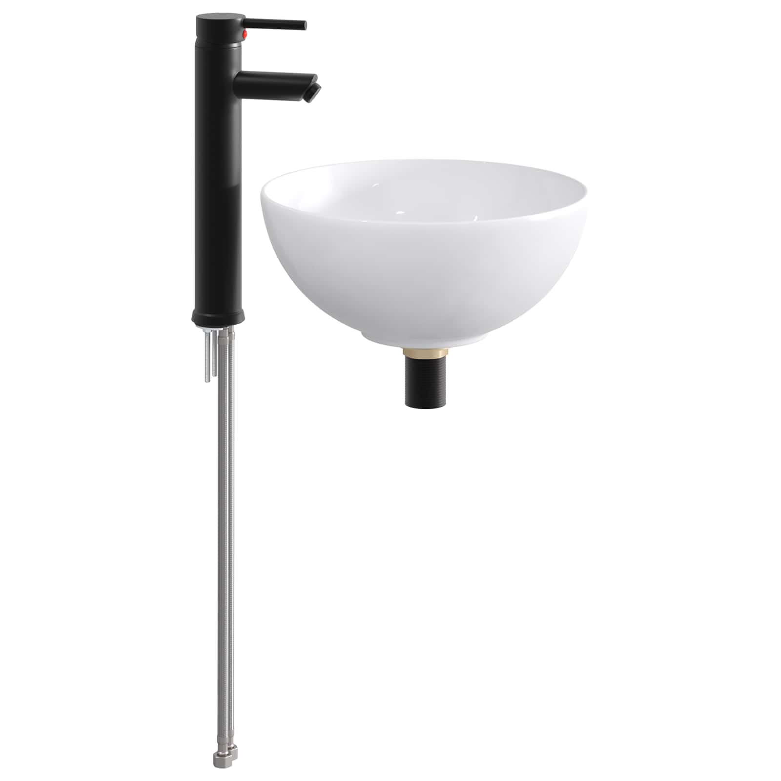 Waschbecken fürs Badezimmer Matt Schwarz 32 x 32 x 13 cm Metall